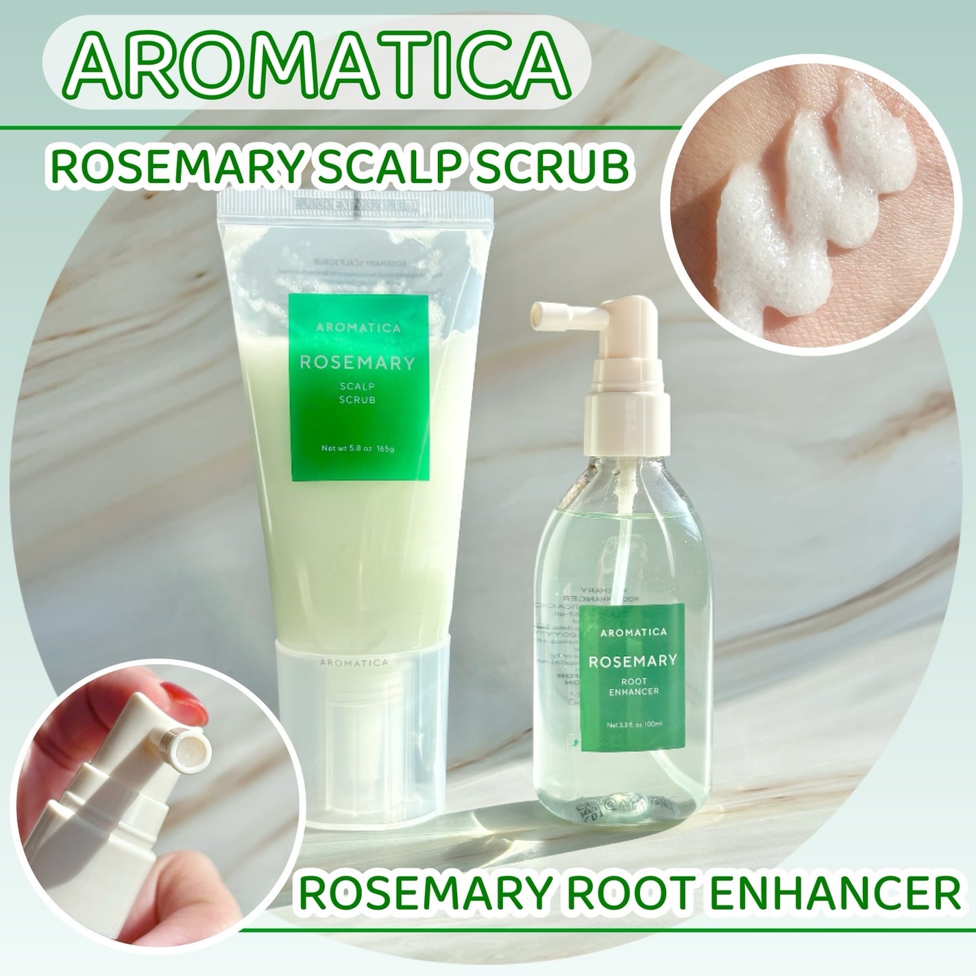ローズマリー スカルプ スクラブ/AROMATICA/ヘッドスクラブを使ったクチコミ(1枚目)