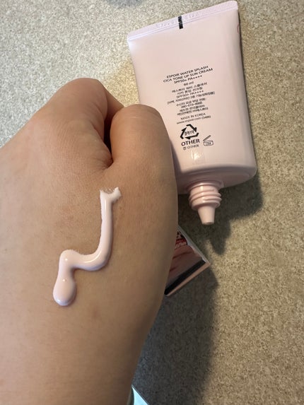 ウォータースプラッシュシカトーンアップクリーム/espoir/化粧下地を使ったクチコミ(4枚目)