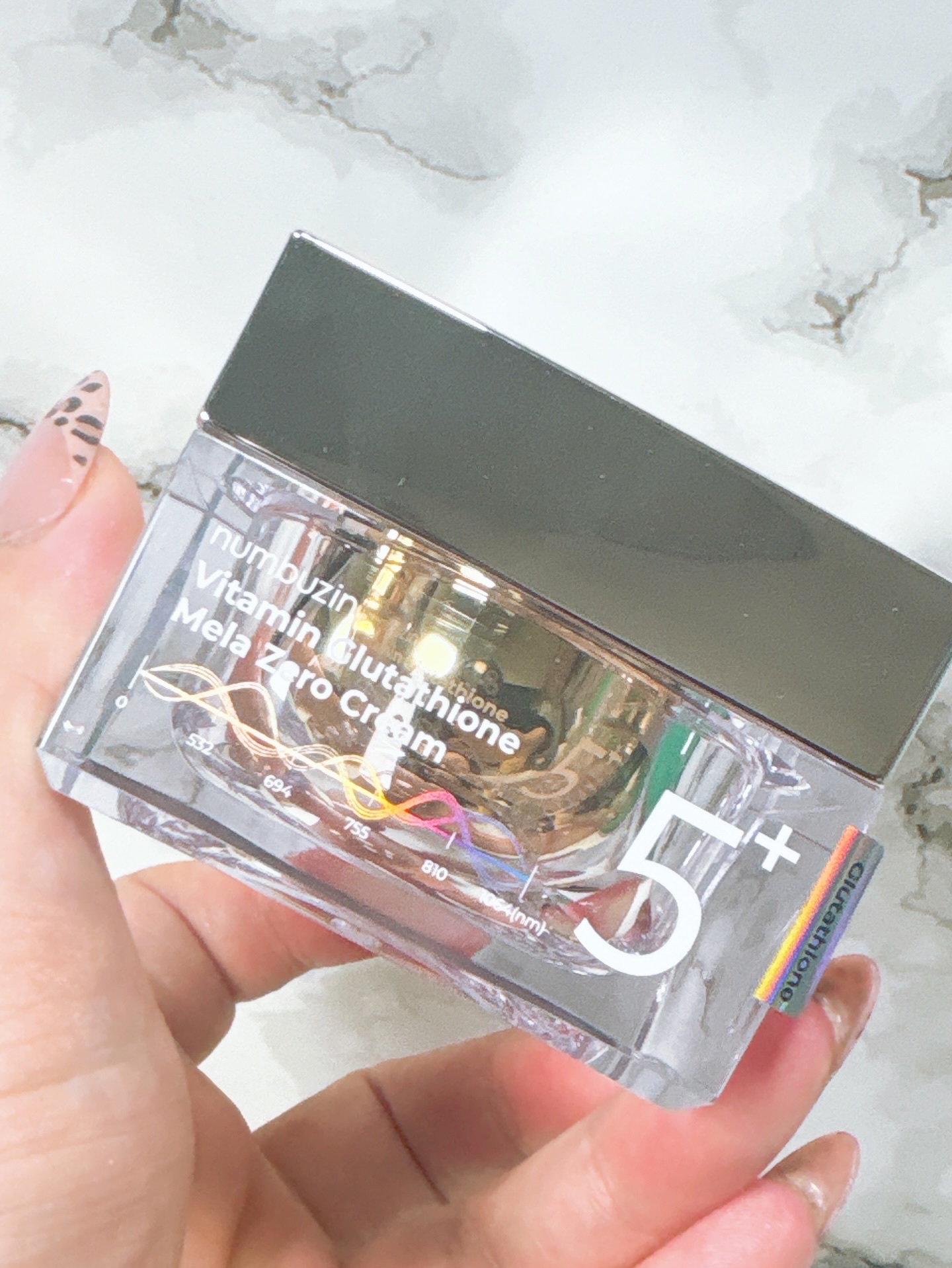 5番 白玉グルタチオンCメラゼロクリーム/numbuzin/フェイスクリームを使ったクチコミ（2枚目）