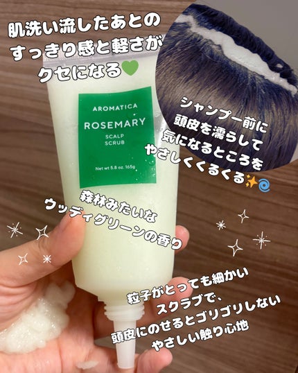 ローズマリー スカルプ スクラブ/AROMATICA/ヘッドスクラブを使ったクチコミ(2枚目)