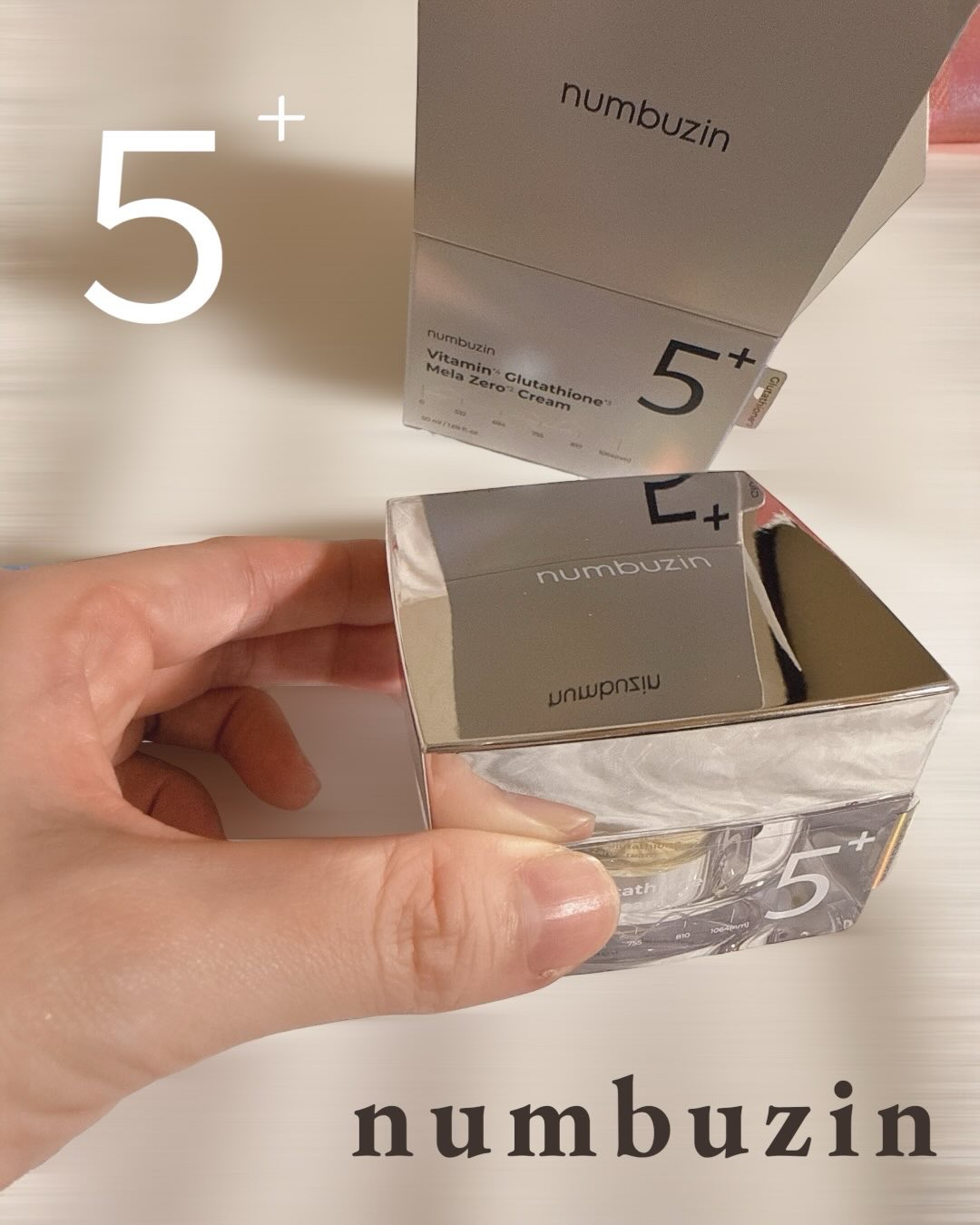 5番 白玉グルタチオンCメラゼロクリーム/numbuzin/フェイスクリームを使ったクチコミ（1枚目）