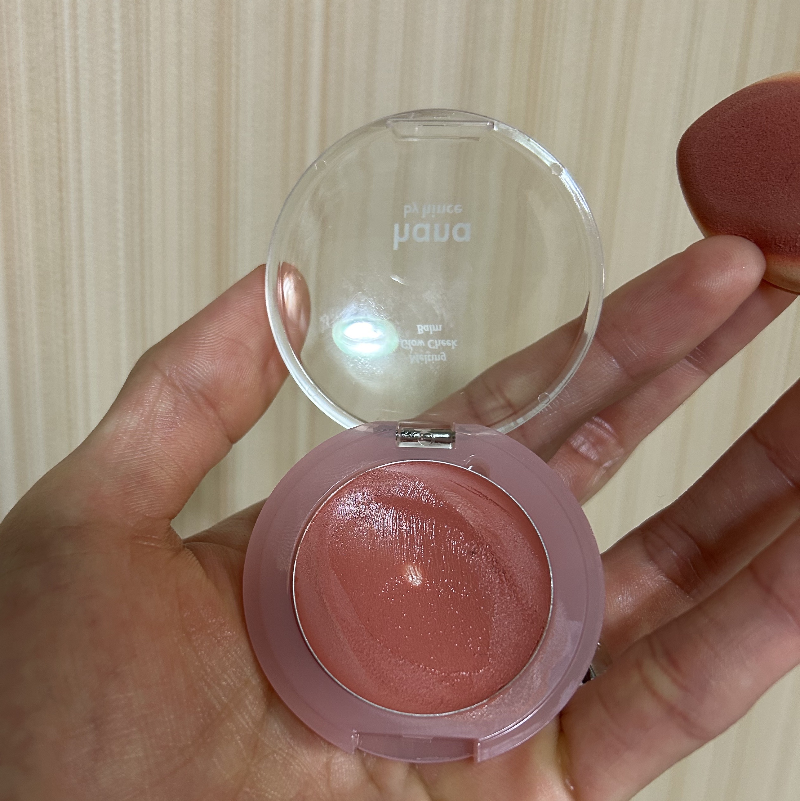 メルティンググロウチークバーム/hana by hince/ジェル・クリームチークを使ったクチコミ（1枚目）