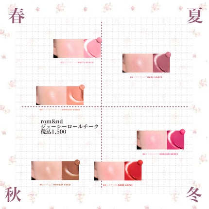 ジューシーロールチーク/rom&nd/ジェル・クリームチークを使ったクチコミ(1枚目)