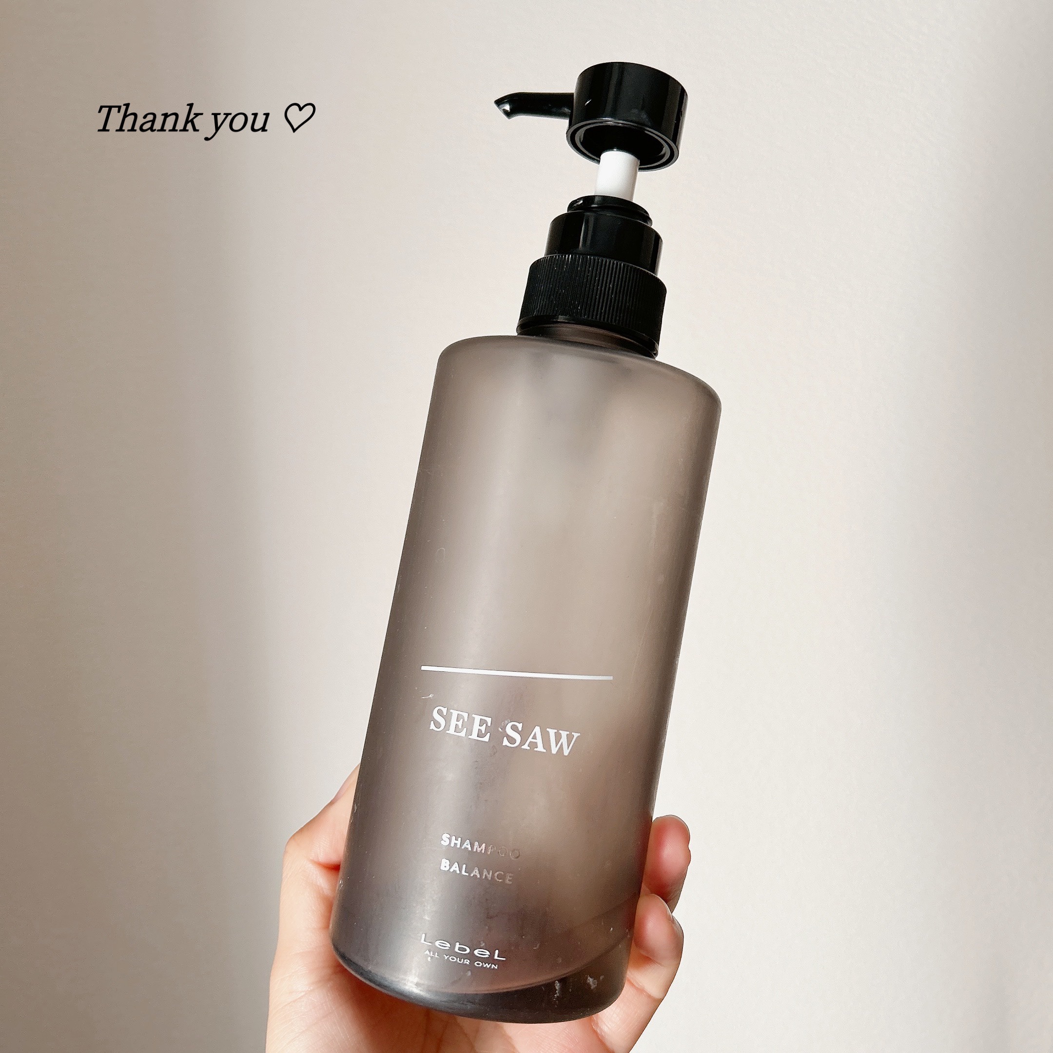 LebeL SEE SAWシャンプーのクチコミ「\ 使い切りレビュー🤎🤎 /

LebeL
SEE SAWシャンプー
使い切りました🙌🏻✨

.....」（1枚目）