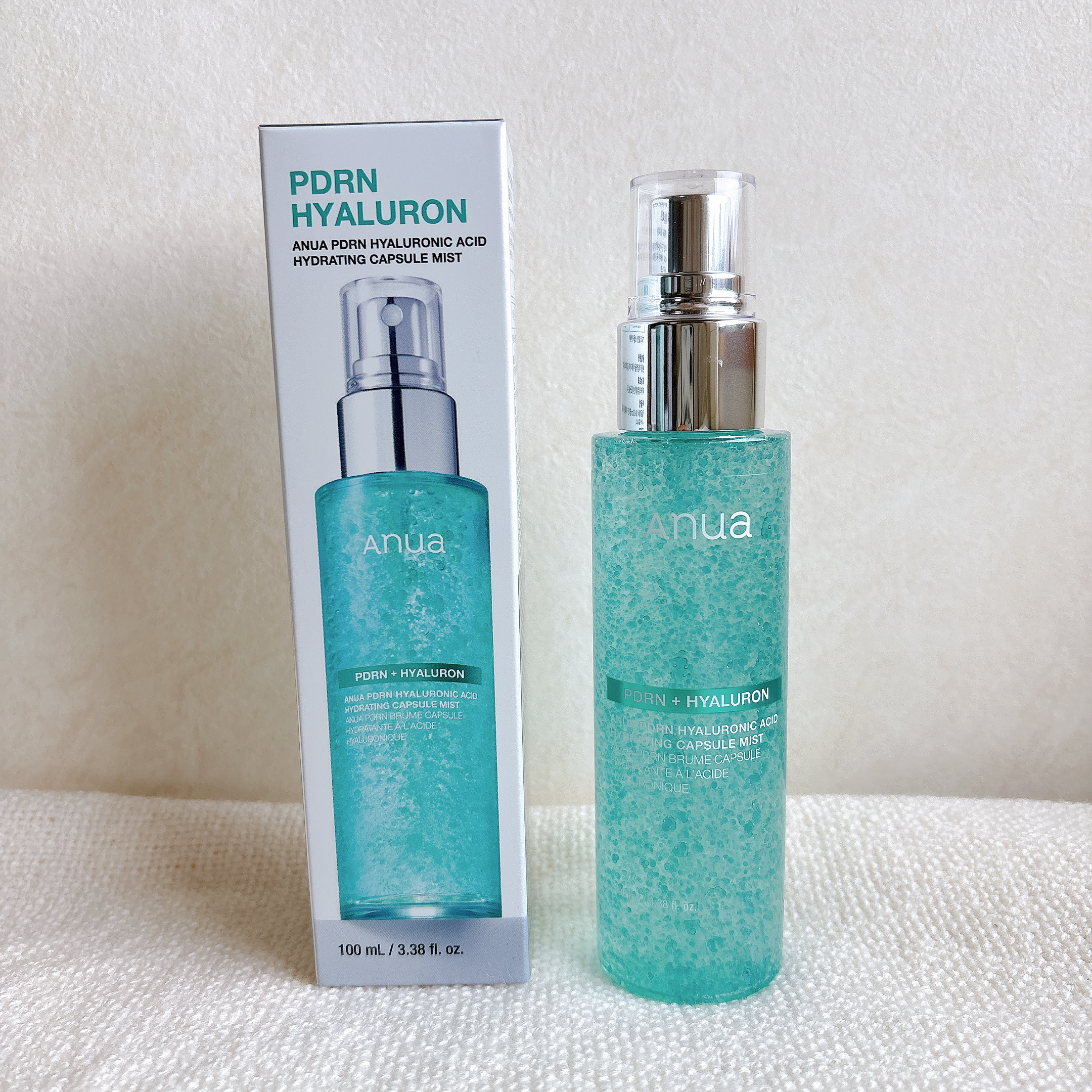 PDRNヒアルロン酸ハイドレイティングミスト/Anua/ミスト状化粧水を使ったクチコミ（1枚目）