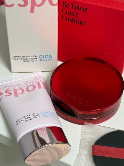 ビーベルベットカバークッション 21号アイボリー/espoir/クッションファンデーションの画像