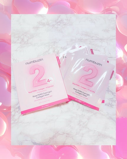 2番 ローズPDRNコラーゲンラッピングマスク/numbuzin/シートマスク・パックを使ったクチコミ(3枚目)