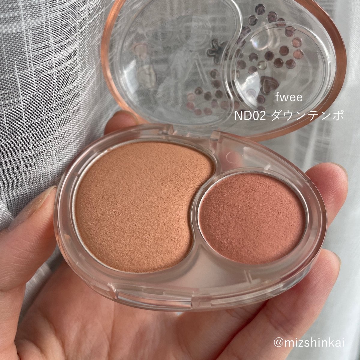 デュアルチークメロウ/fwee/ジェル・クリームチークを使ったクチコミ（1枚目）