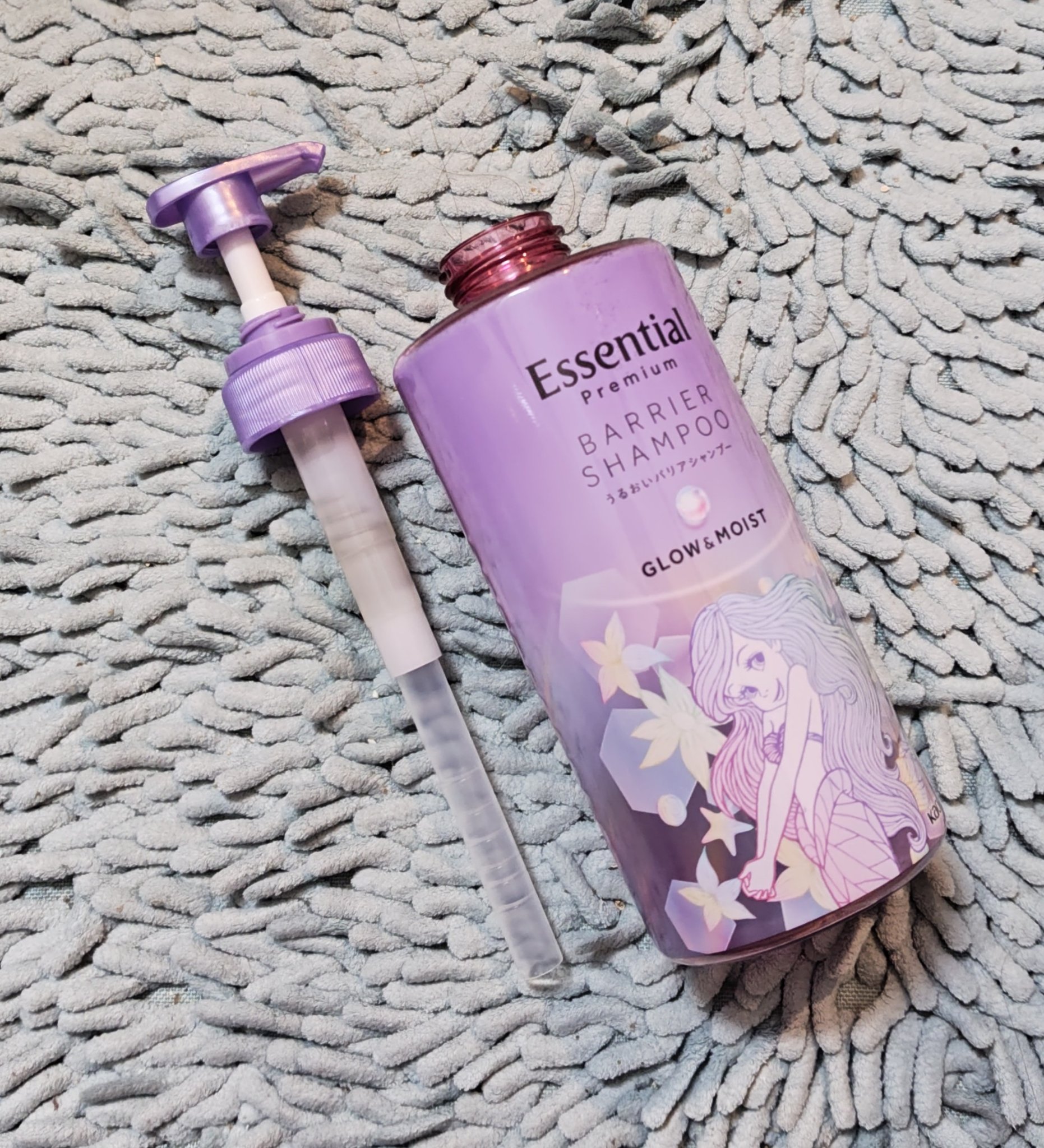 エッセンシャル プレミアム うるおいバリアシャンプー/コンディショナー グロウ＆モイスト シャンプー ポンプ 450ml【旧】/エッセンシャル/市販シャンプーを使ったクチコミ（1枚目）