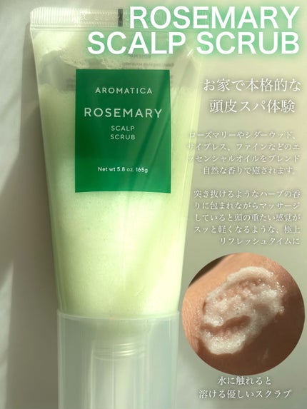 ローズマリー スカルプ スクラブ/AROMATICA/ヘッドスクラブを使ったクチコミ(2枚目)