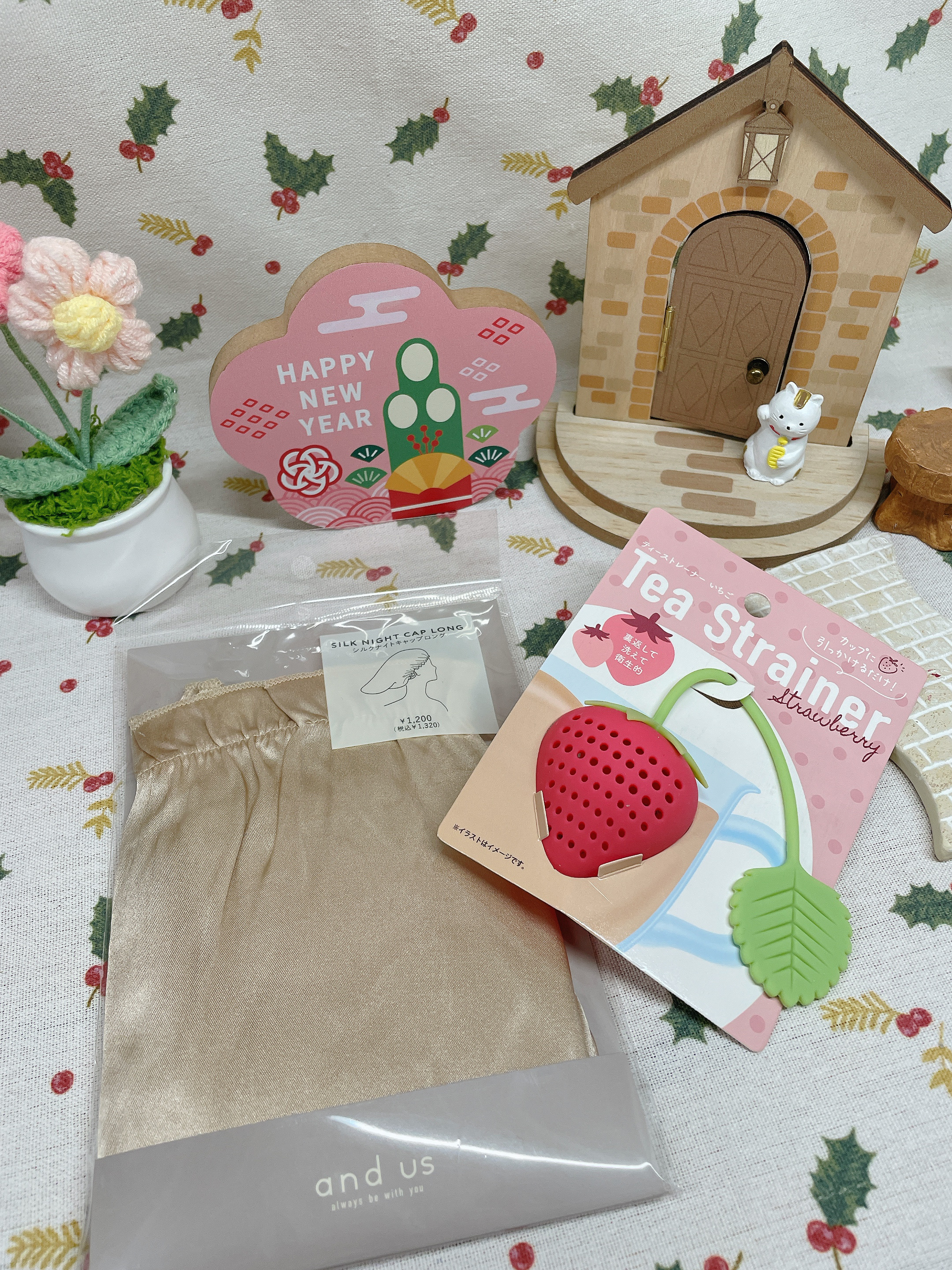 and us シルクナイトキャップロングのクチコミ「お迎え品✨️


🌟シルクナイトキャップロング/3COINS🌟
家にいると髪の毛が顔にかかるの.....」（1枚目）