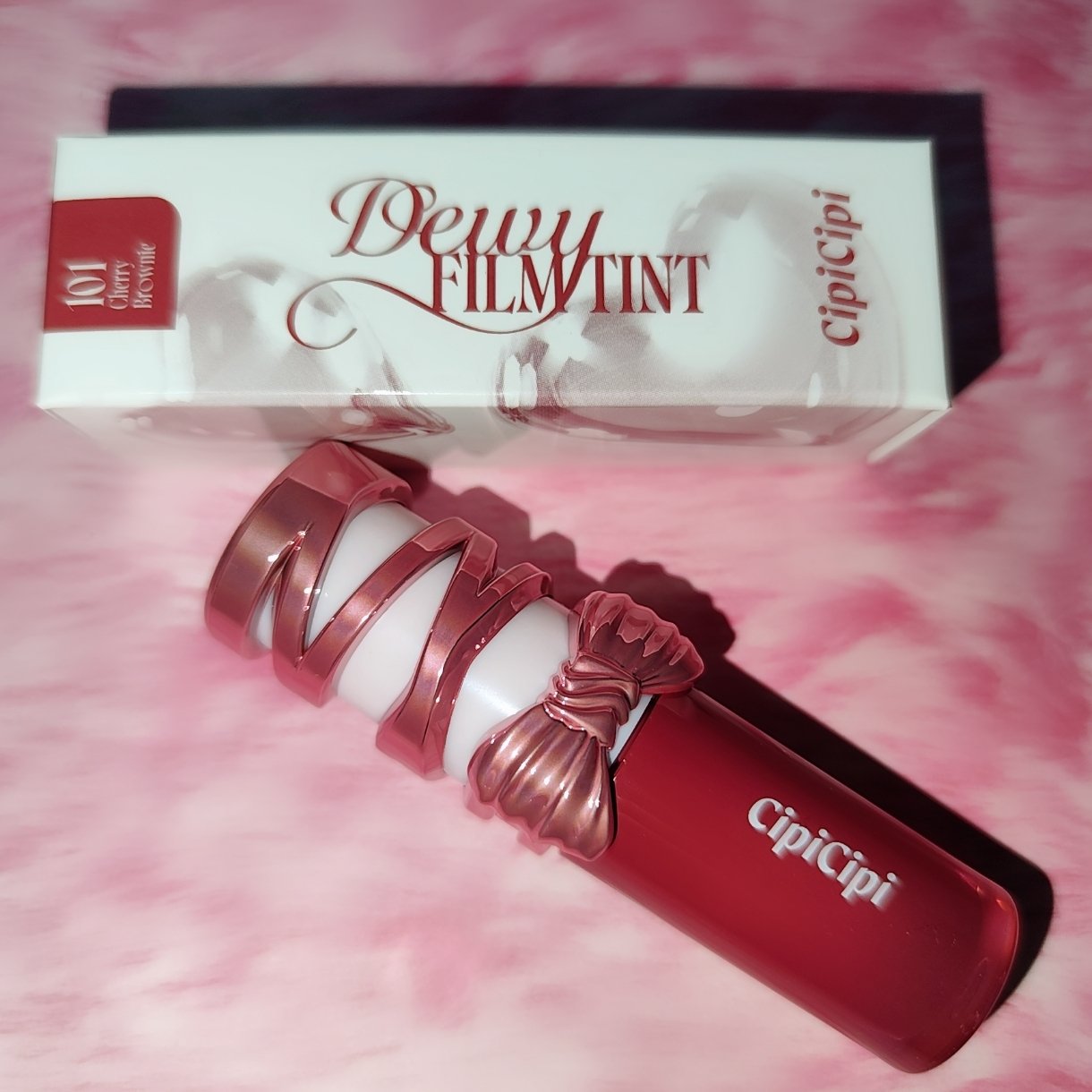 シピシピ　デューイフィルムティント　R 101 チェリーブラウニー/CipiCipi/リップティントを使ったクチコミ（1枚目）