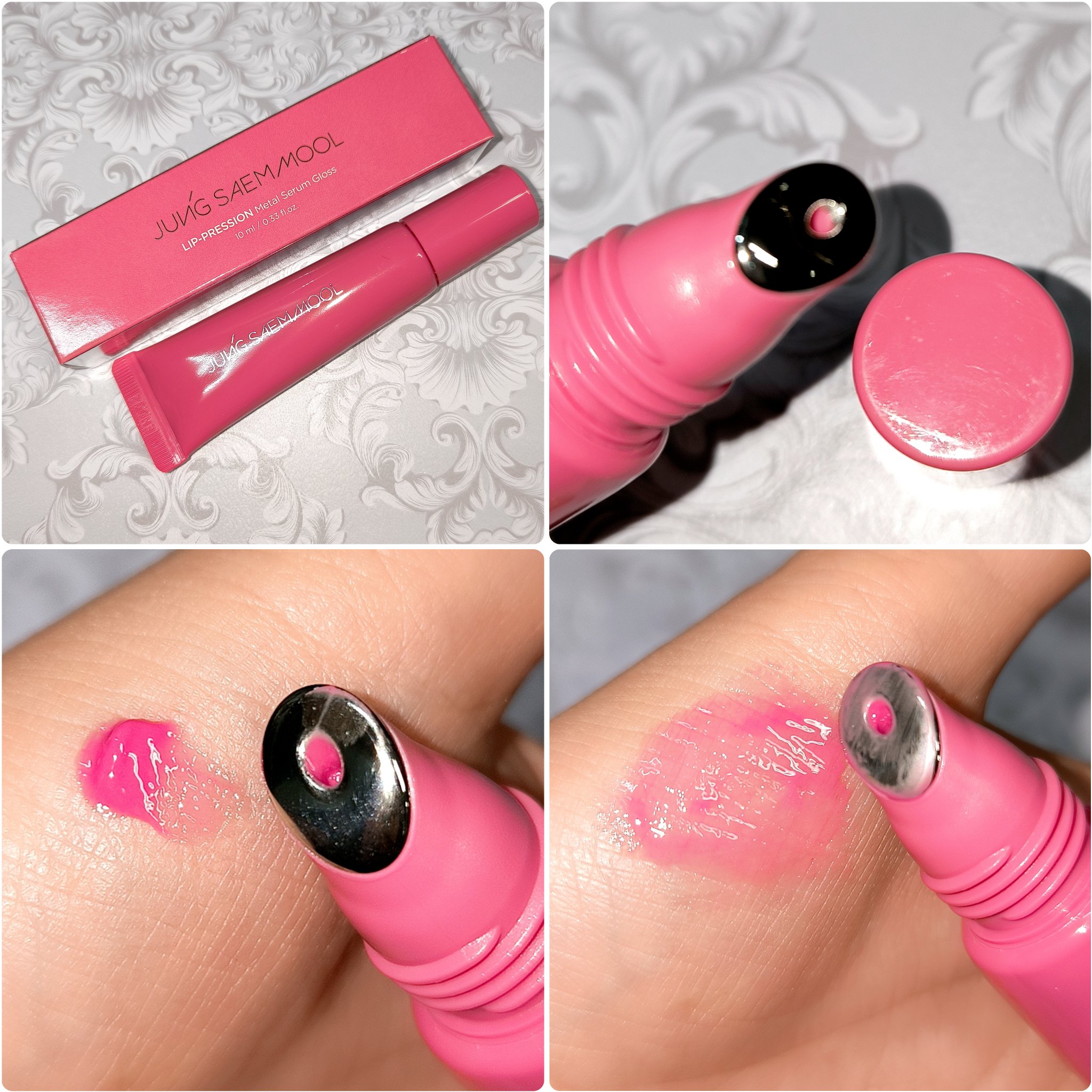 リッププレッションメタルセラムグロス/JUNG SAEM MOOL/リップグロスを使ったクチコミ（2枚目）