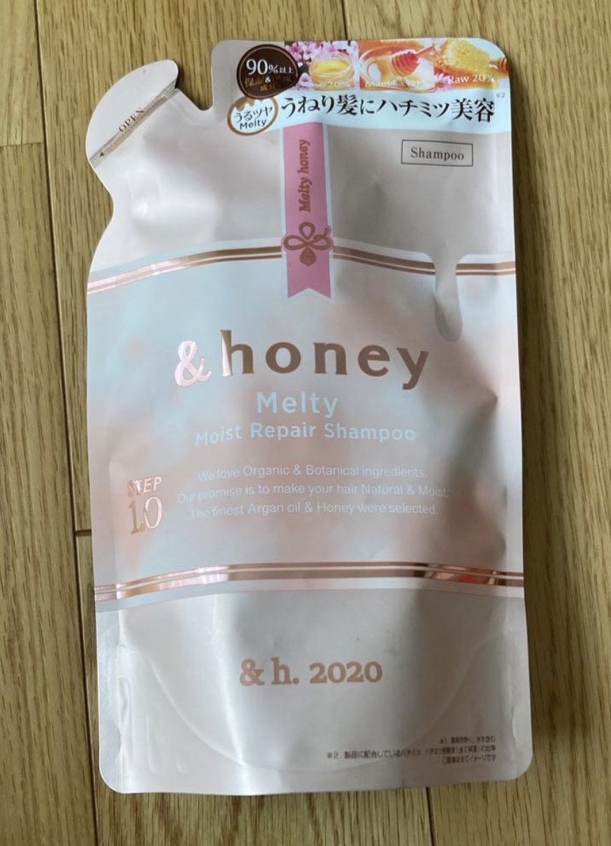 &honey Melty モイストリペア シャンプー1.0／モイストリペア ヘアトリートメント2.0 シャンプー(詰替え)350ml/&honey/市販シャンプーを使ったクチコミ（1枚目）