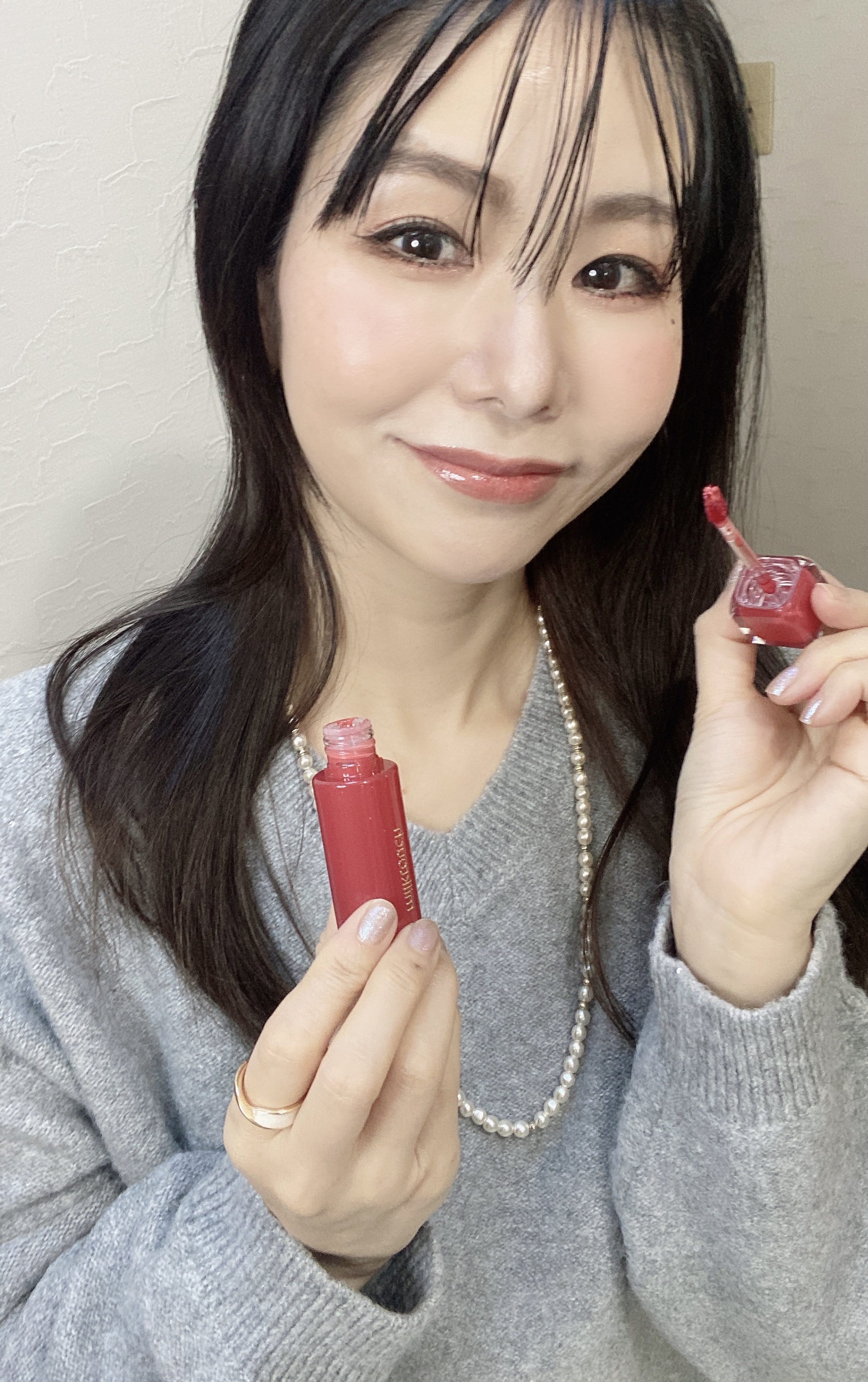 ジェリーフィットティンティッドグロウティント 05 アップルポム(Apple Pom)/Milk Touch/リップティントを使ったクチコミ（2枚目）