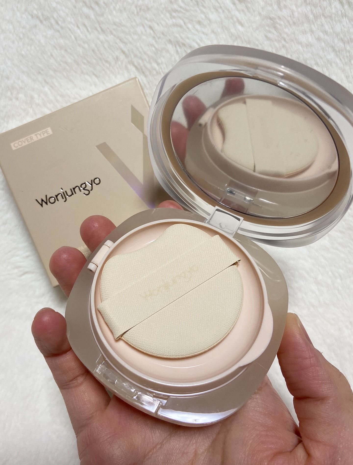 ウォンジョンヨ　プロ　パーフェクティングクッション　ナチュラル/Wonjungyo/クッションファンデーションを使ったクチコミ（3枚目）