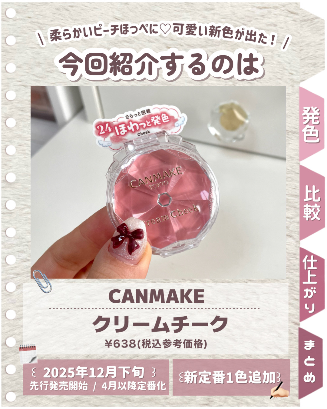 クリームチーク/キャンメイク/ジェル・クリームチークを使ったクチコミ（2枚目）