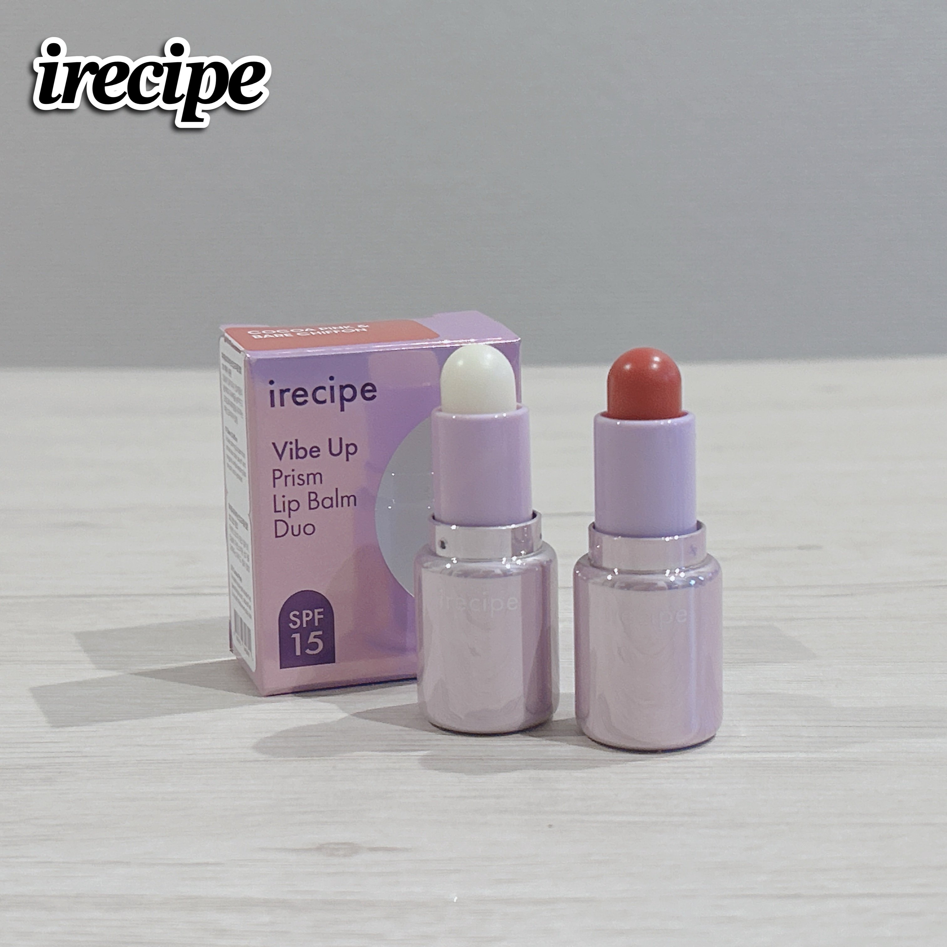 バイブアップライン リップバーム デュオセット/irecipe/メイクアップキットを使ったクチコミ（1枚目）