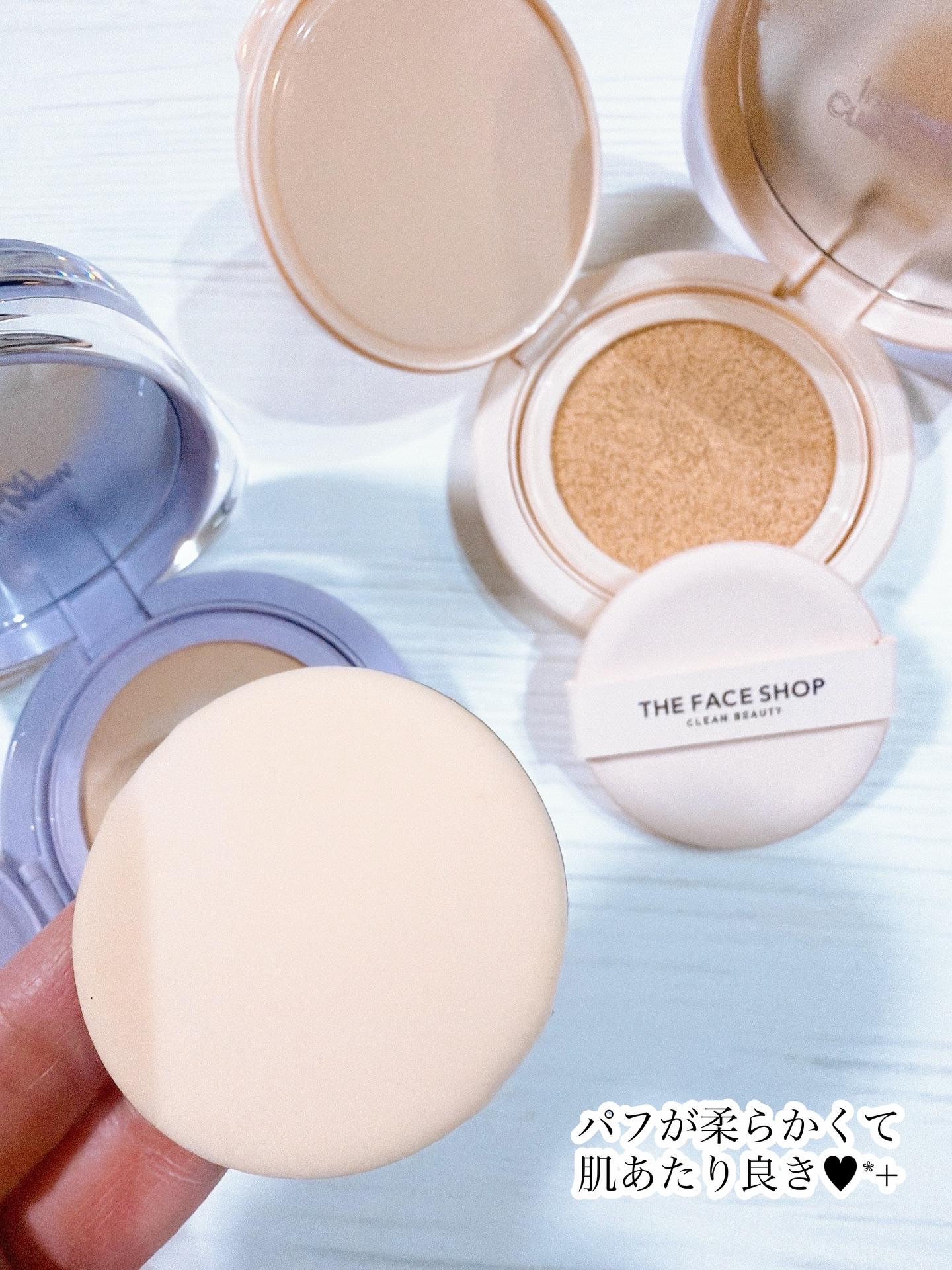 インクラスティングクッションファンデーション/THE FACE SHOP/クッションファンデーションを使ったクチコミ（2枚目）