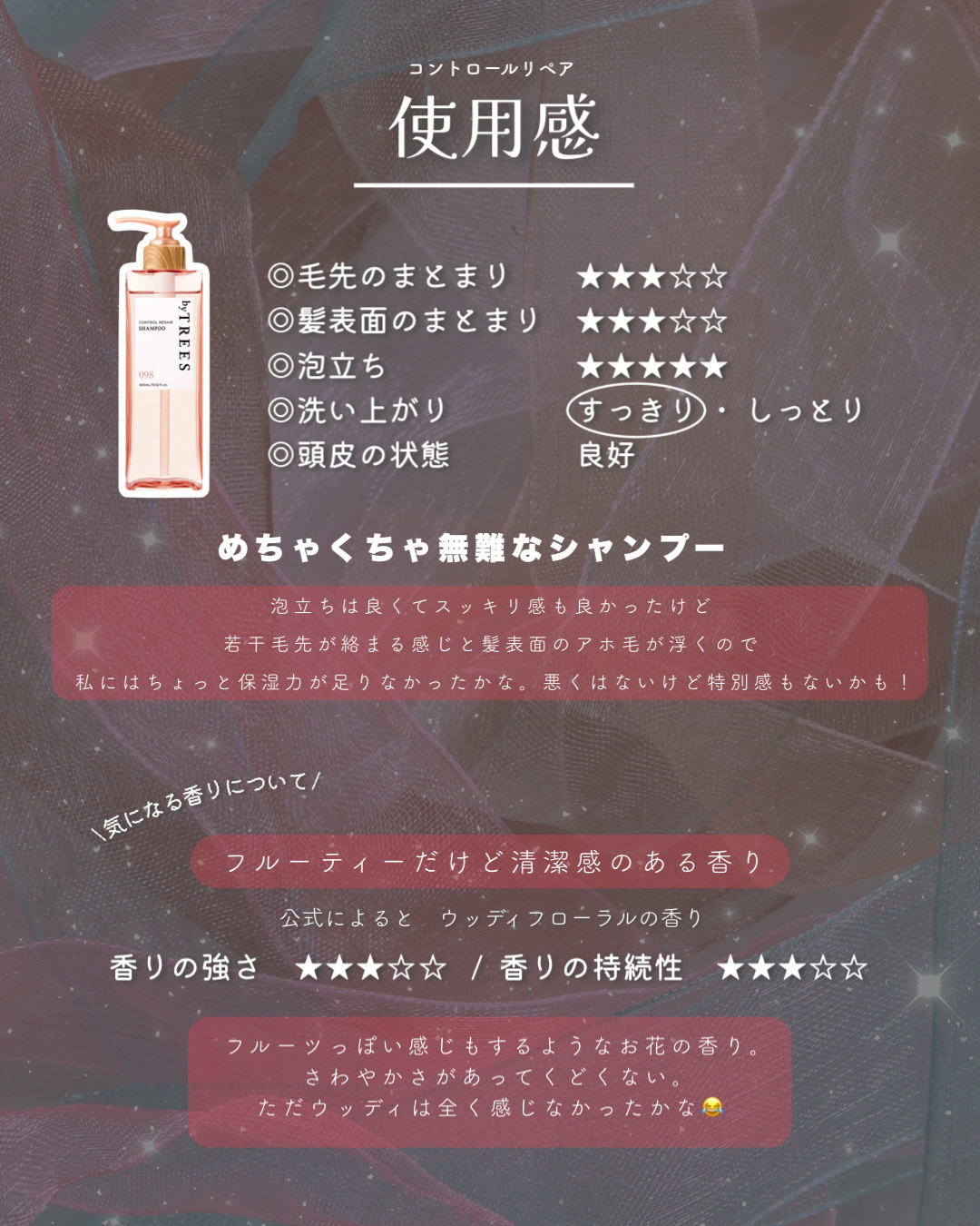 バイツリーズ コントロールリペアシャンプー/トリートメント/byTREES/市販シャンプーを使ったクチコミ（3枚目）