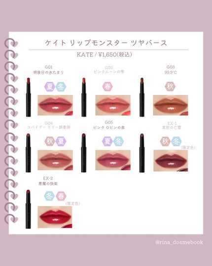 ケイト リップモンスター ツヤバース/KATE/口紅を使ったクチコミ(1枚目)