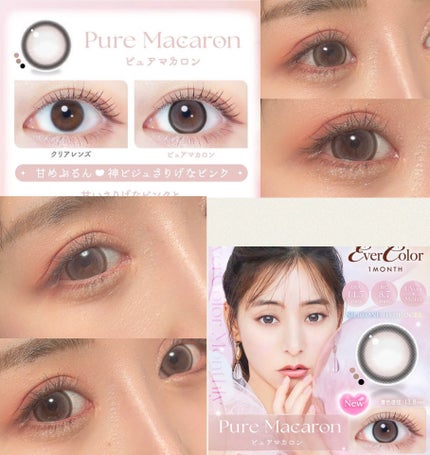 エバーカラーマンスリー ピュアマカロン/エバーカラー/1ヶ月(1MONTH)カラコンの画像