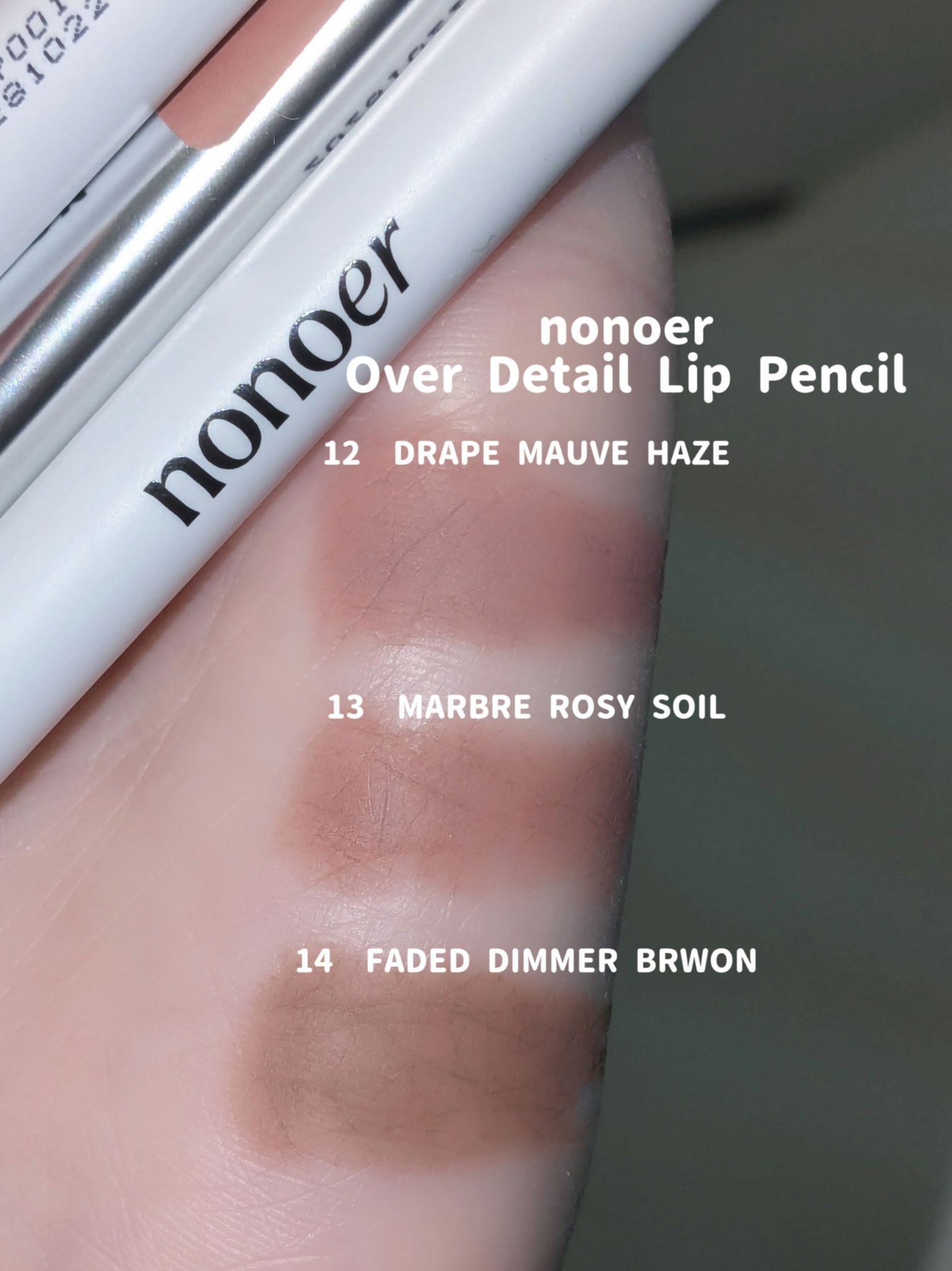 nonoer オーバーディテールリップペンシルのクチコミ「【ミュートカラー好きな方にオススメすぎる！】

🫧nonoer
　　オーバーディテールリップペ.....」（2枚目）