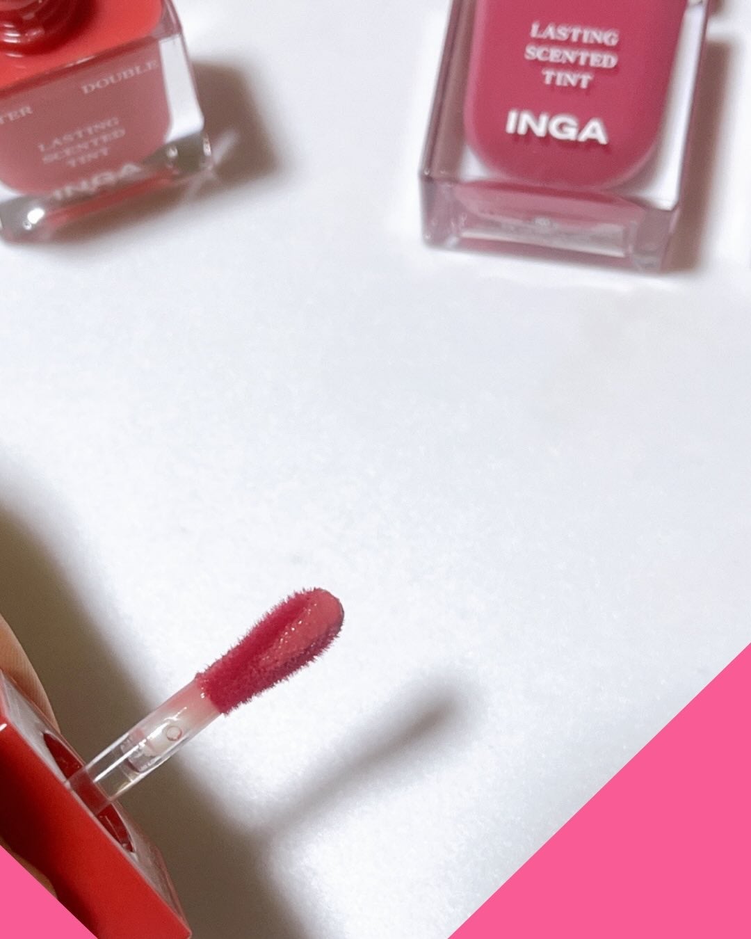 ひとりコスメ部 フォロバ100 on LIPS 「INGAの新作ティントリップ💓ウォーターダブルラスティングセン..」(3枚目)