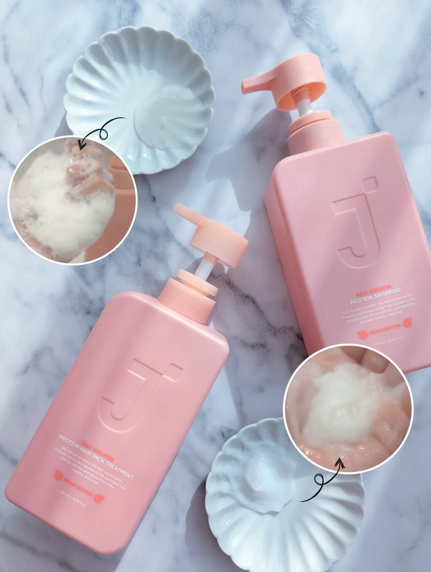 JSOOP シルクケラチンプロテインシャンプー/トリートメント ピーチエディションのクチコミ「J SOOP様から頂きました 

＼ピーチの香りでうるちゅる髪を目指せる／

ジェイスープ
シ.....」（2枚目）