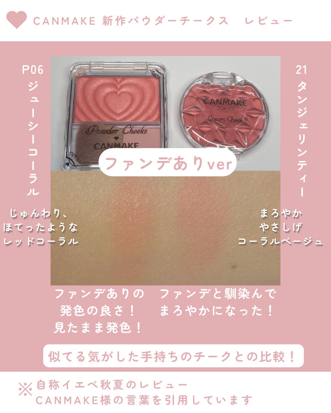 クリームチーク/キャンメイク/ジェル・クリームチークを使ったクチコミ(4枚目)