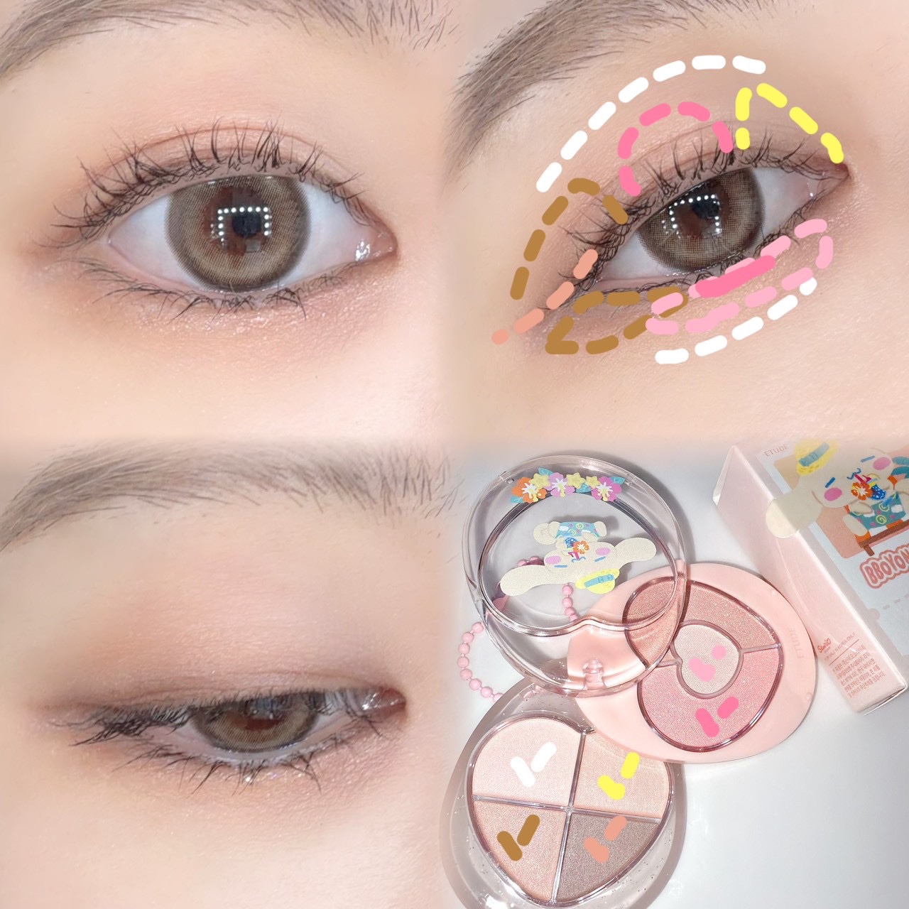 ぽよんアイメイカー/ETUDE/アイシャドウパレットを使ったクチコミ（3枚目）