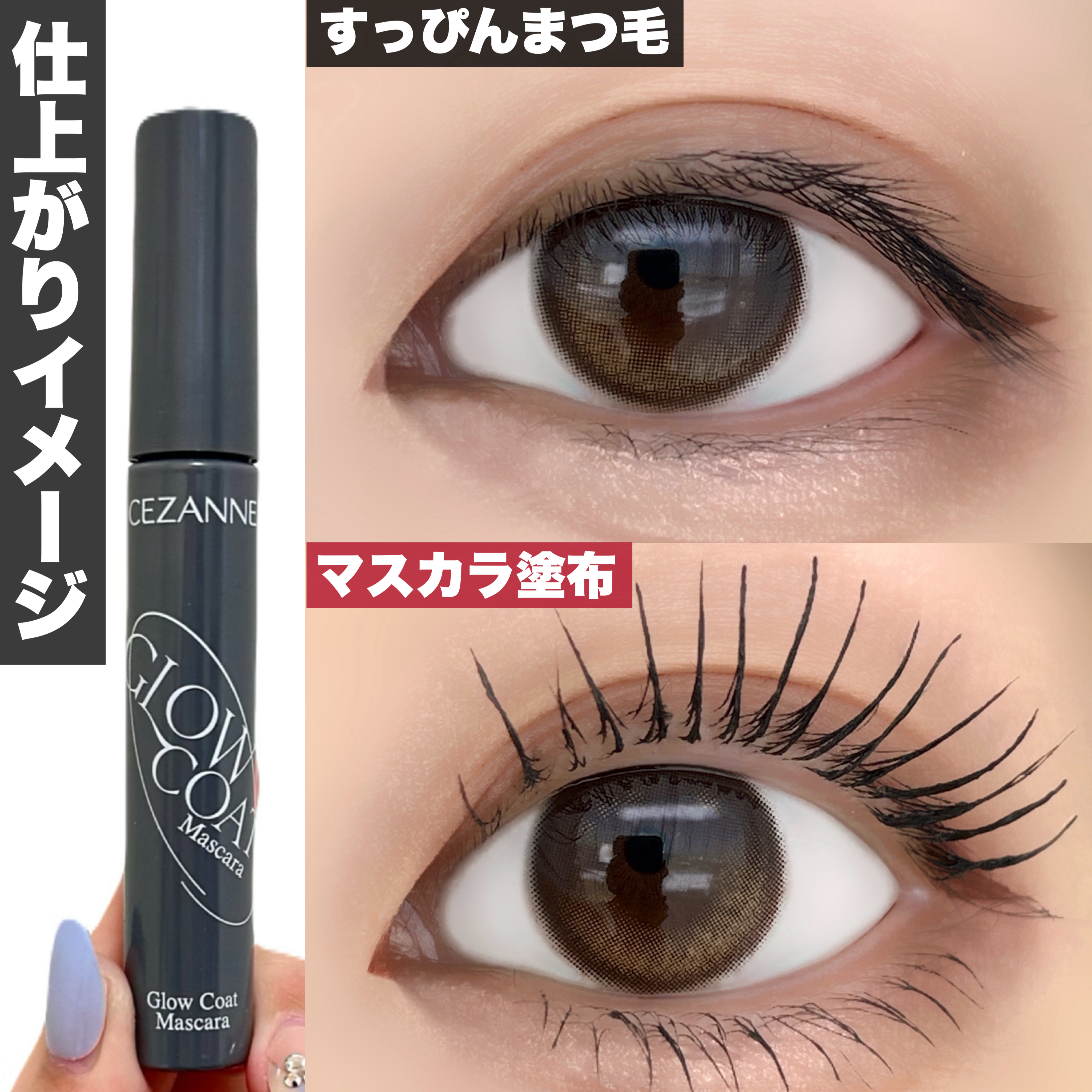 グロウコートマスカラ/CEZANNE/マスカラを使ったクチコミ（3枚目）