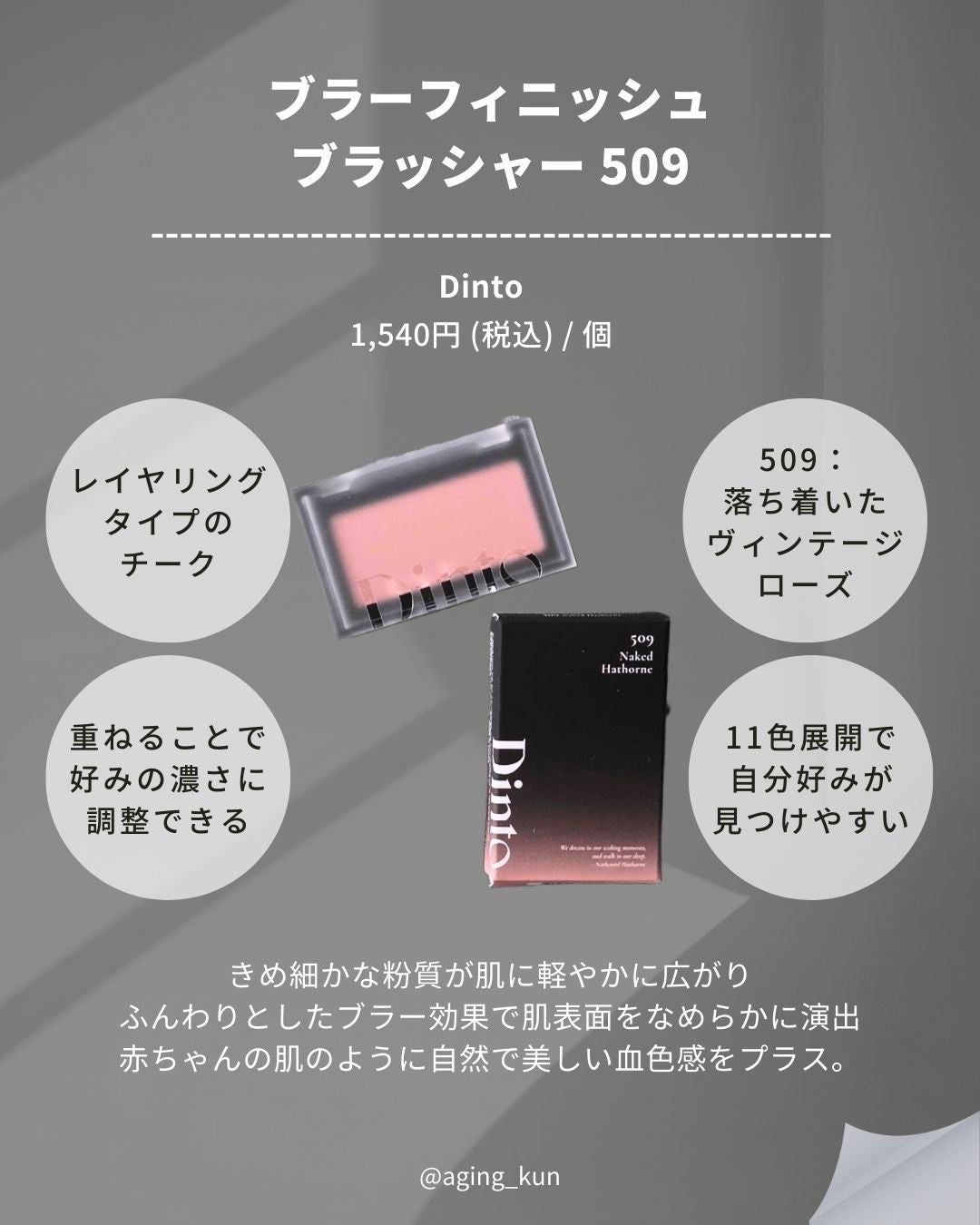 ブラーフィニシュシャドウパレット/Dinto/アイシャドウパレットを使ったクチコミ(3枚目)