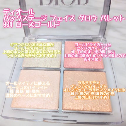 【旧】ディオール バックステージ フェイス グロウ パレット/Dior/ハイライトを使ったクチコミ(2枚目)