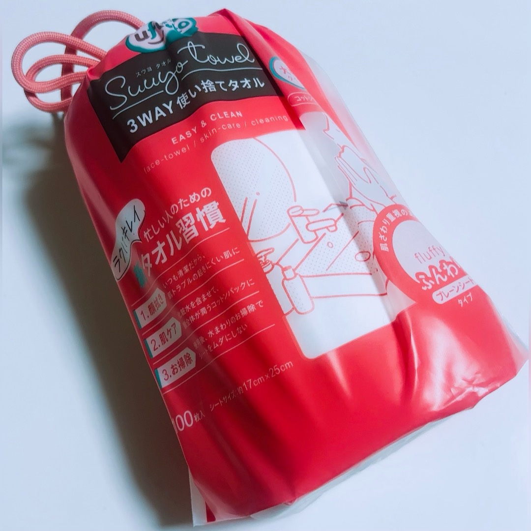 3WAY使い捨てタオル/コットン・ラボ/コットンを使ったクチコミ（2枚目）