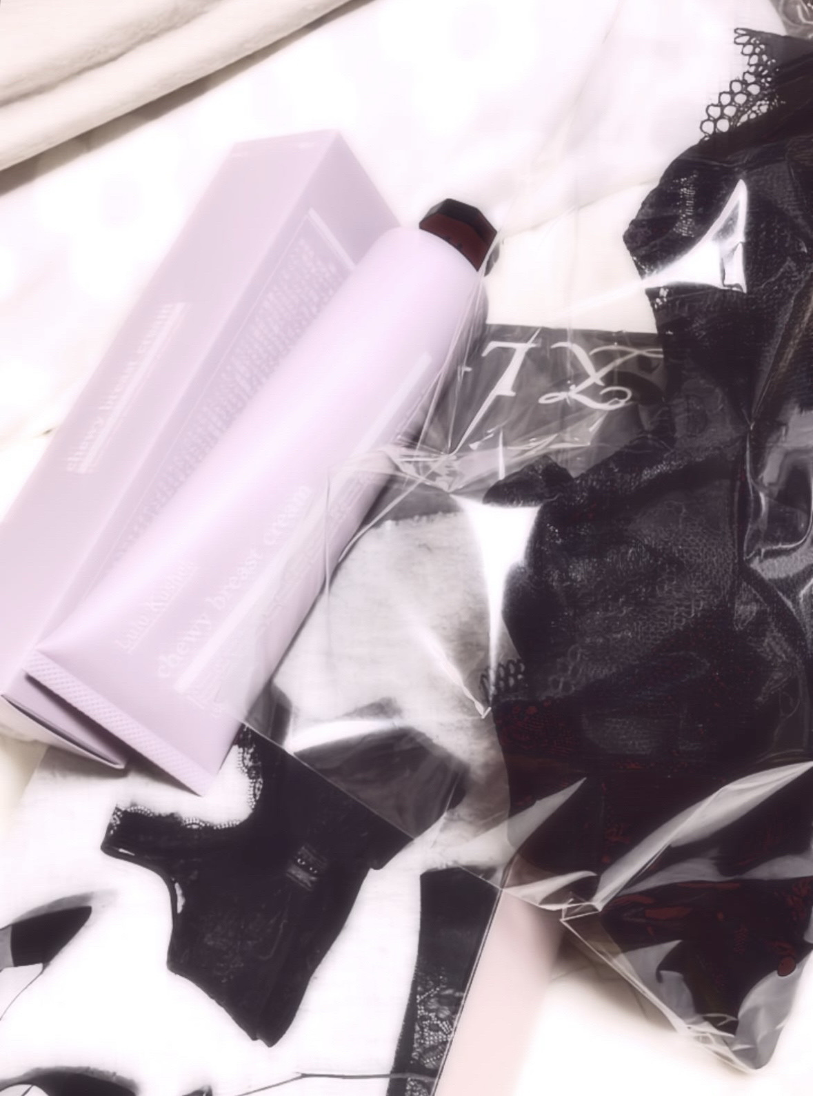 くつろぎ育乳ブラ ブラック/Lulu Kushel./ナイトブラを使ったクチコミ（2枚目）