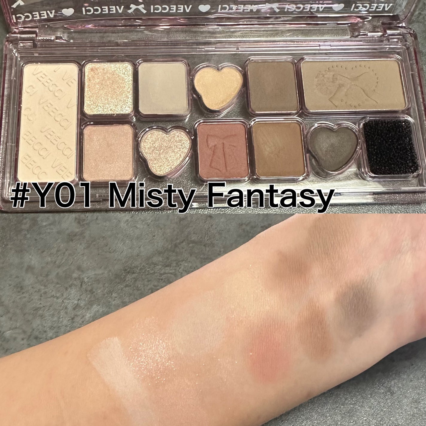 リボンファンタジー11色アイシャドウパレット/VEECCI/アイシャドウパレットを使ったクチコミ(4枚目)