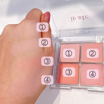 ミックスマッチチークパレット/be aube/パウダーチークを使ったクチコミ(2枚目)