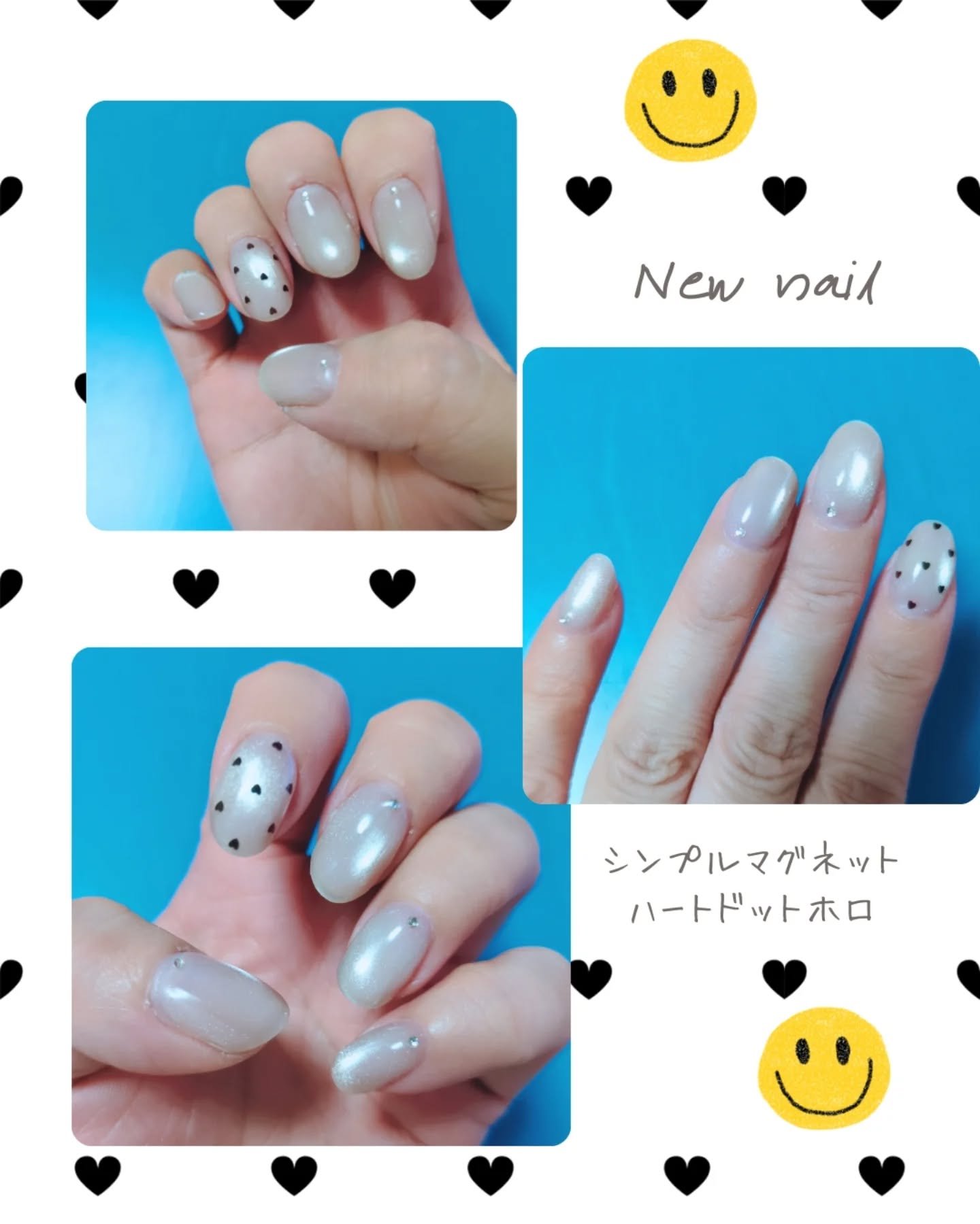 Newnail記録♡

シンプルマグネットに小さいハートのホロ。

可愛すぎる♡

#newnail 
#ニューネイル 
#シンプルネイル