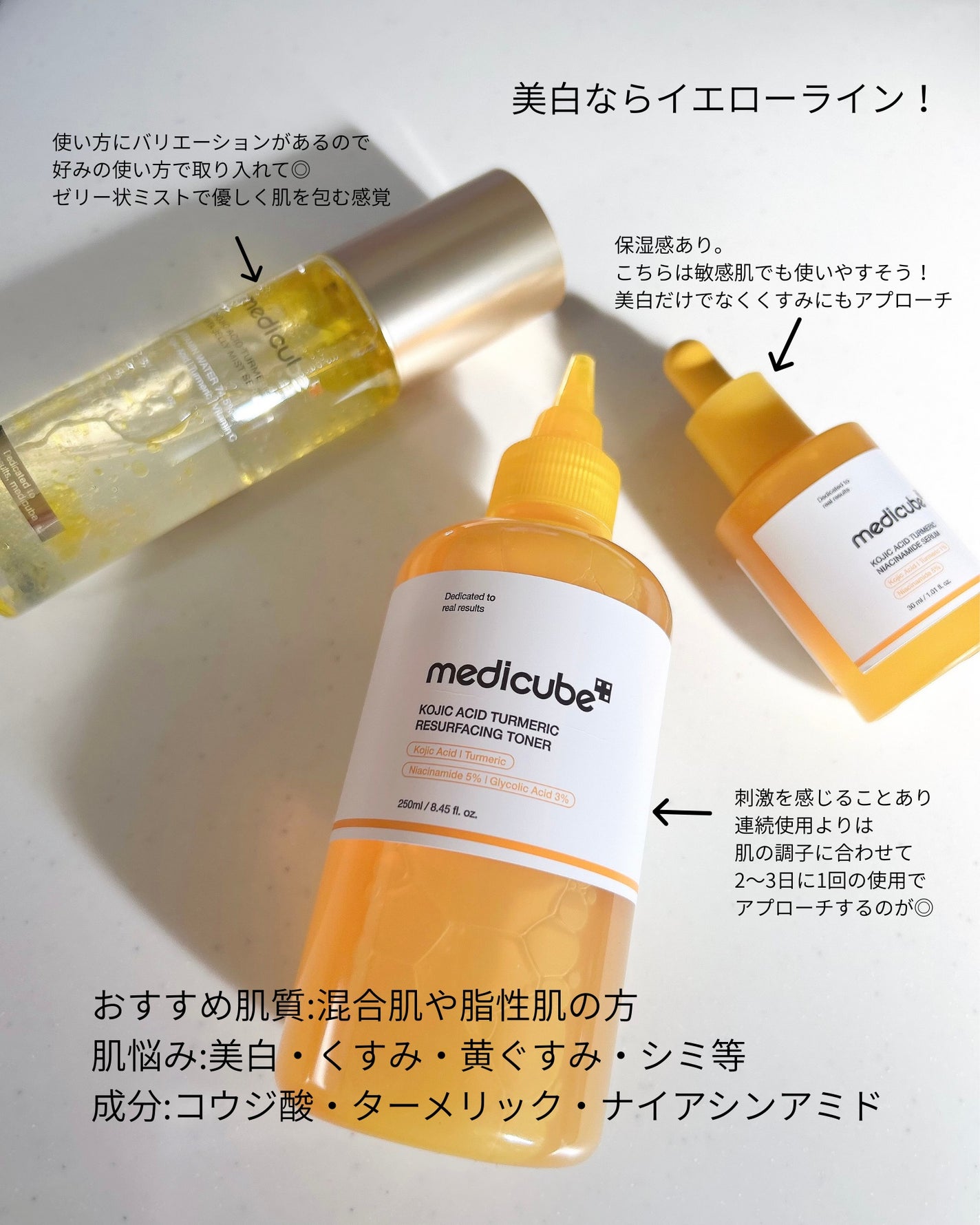 コウジ酸ビタナイアシンセラム/MEDICUBE/美容液を使ったクチコミ(5枚目)