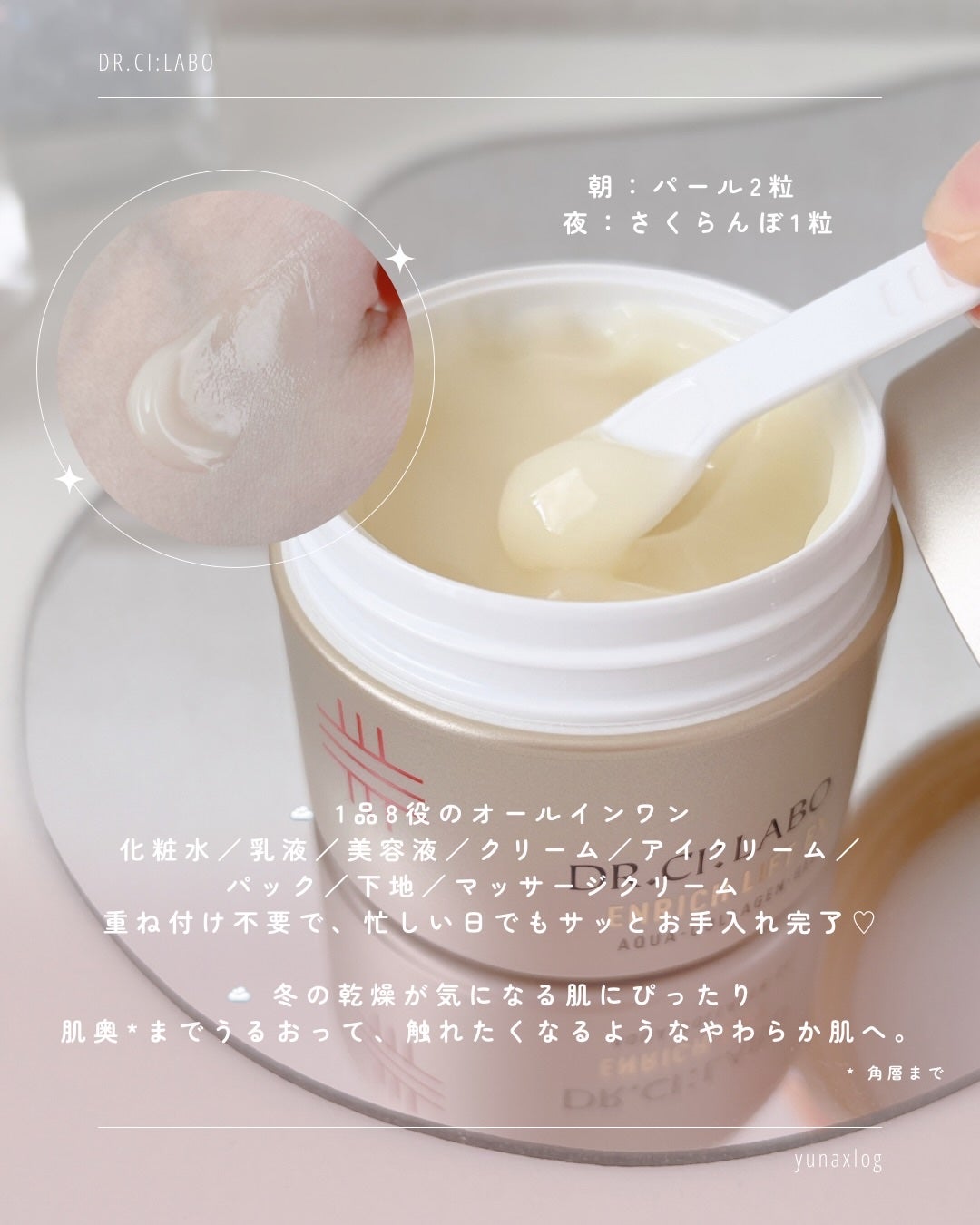 アクアコラーゲンゲル エンリッチリフトEX/ドクターシーラボⓇ/オールインワン化粧品を使ったクチコミ(4枚目)