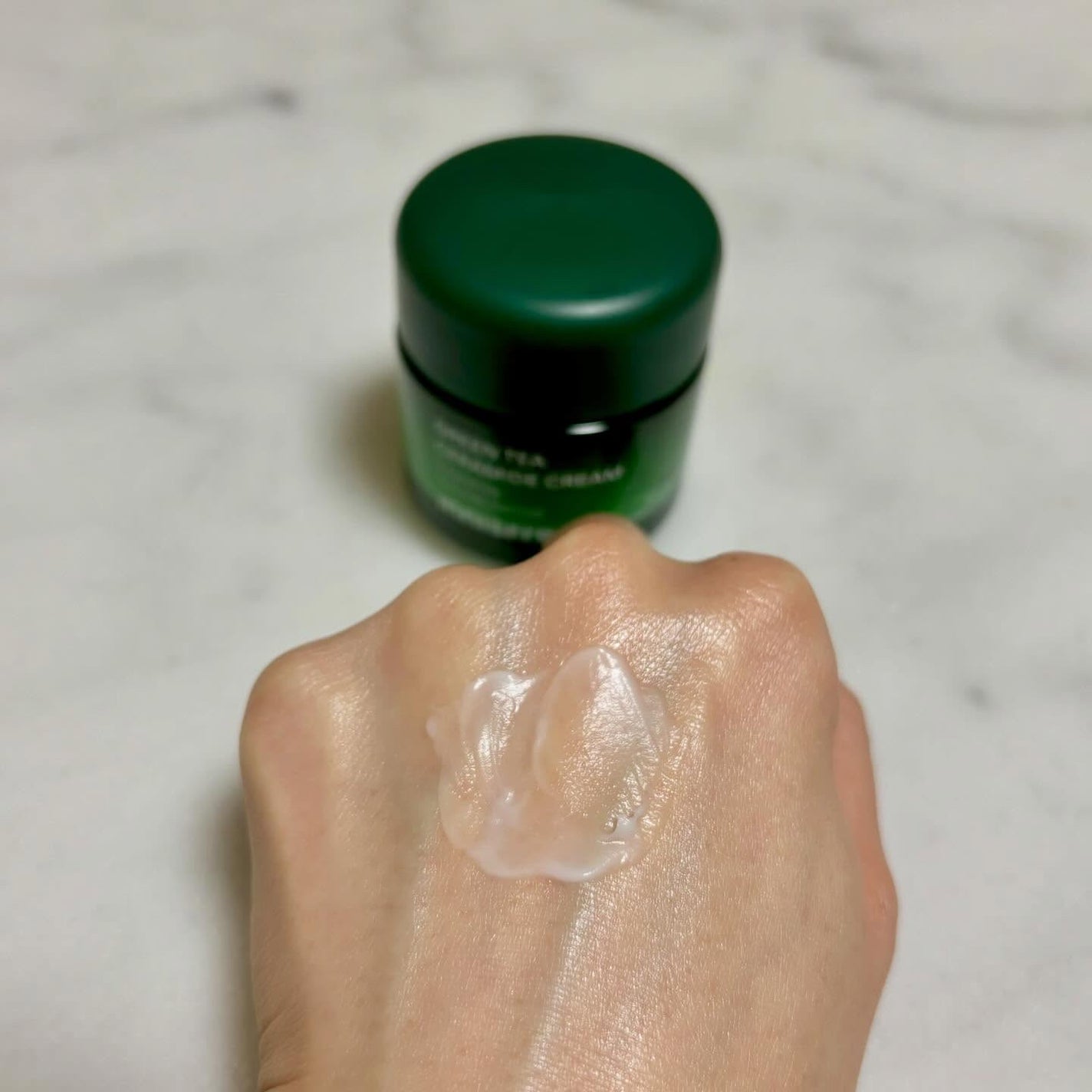 グリーンティー セラミド バリア クリーム/innisfree/フェイスクリームを使ったクチコミ(5枚目)