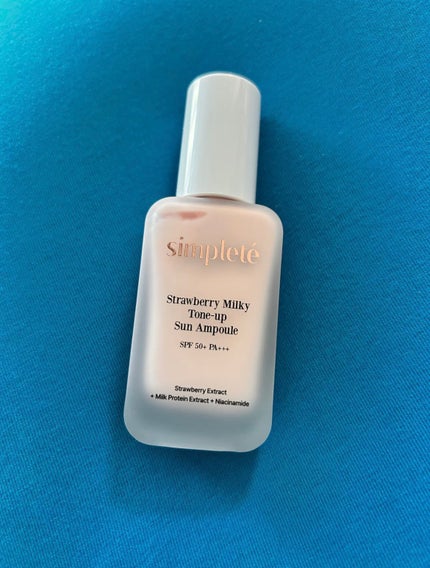 ストロベリー ミルキー トーンアップ サン エッセンス/Simplete/日焼け止めローションを使ったクチコミ(1枚目)