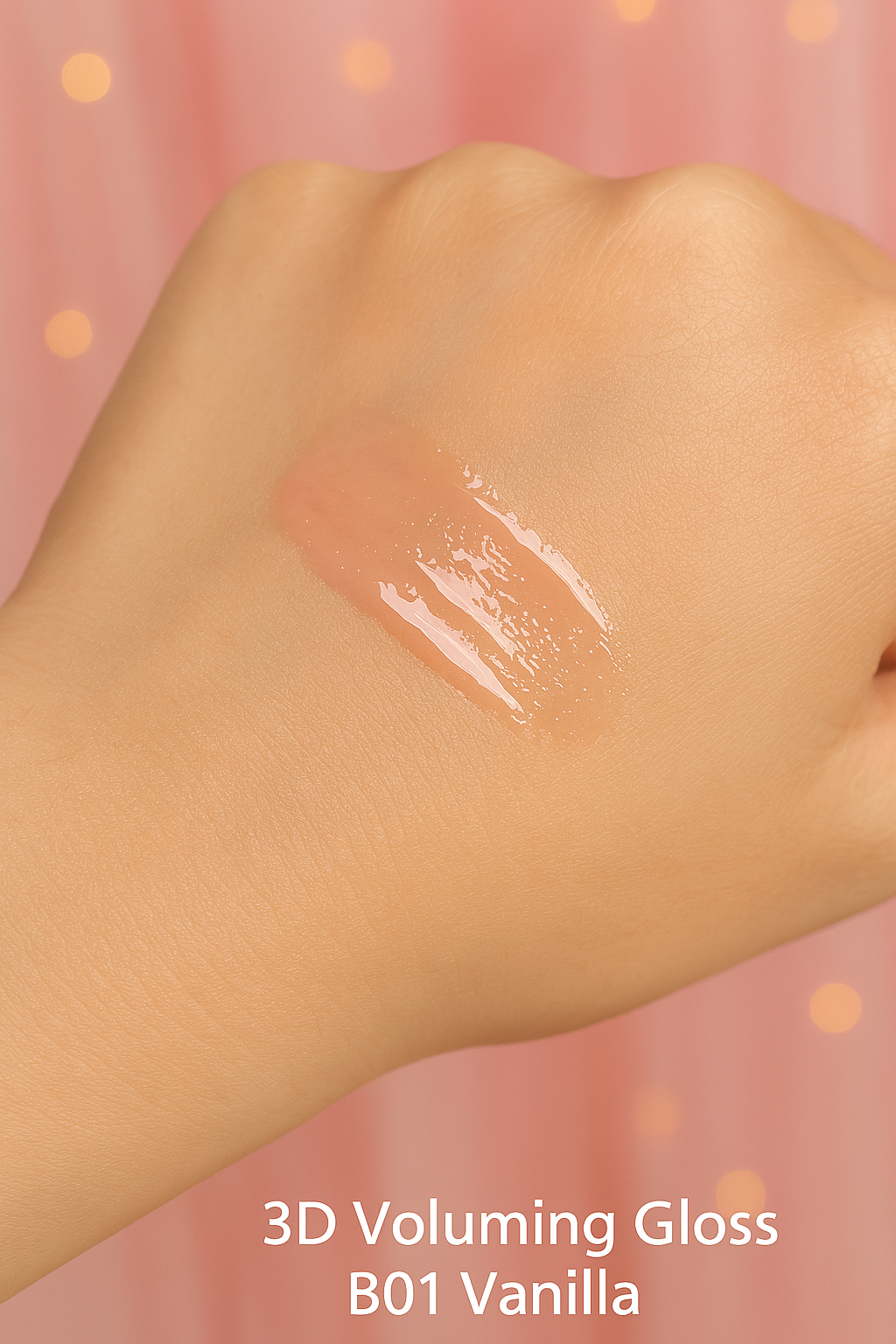 フィー 3Dボリューミンググロス B01 バニラ 70%/fwee/リップグロスを使ったクチコミ（3枚目）