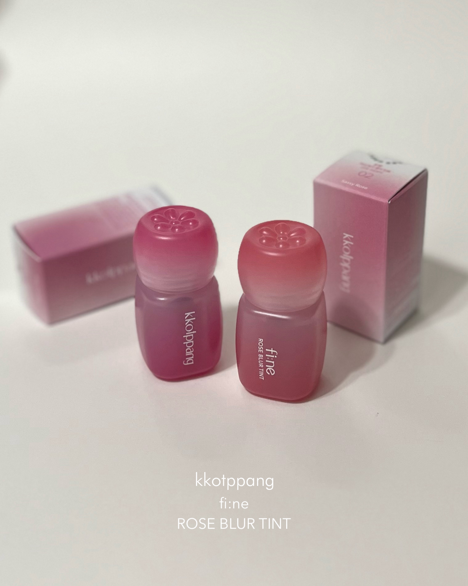 ピネローズブラーティント 02 サッシーローズ/kkotppang/リップティントを使ったクチコミ（2枚目）