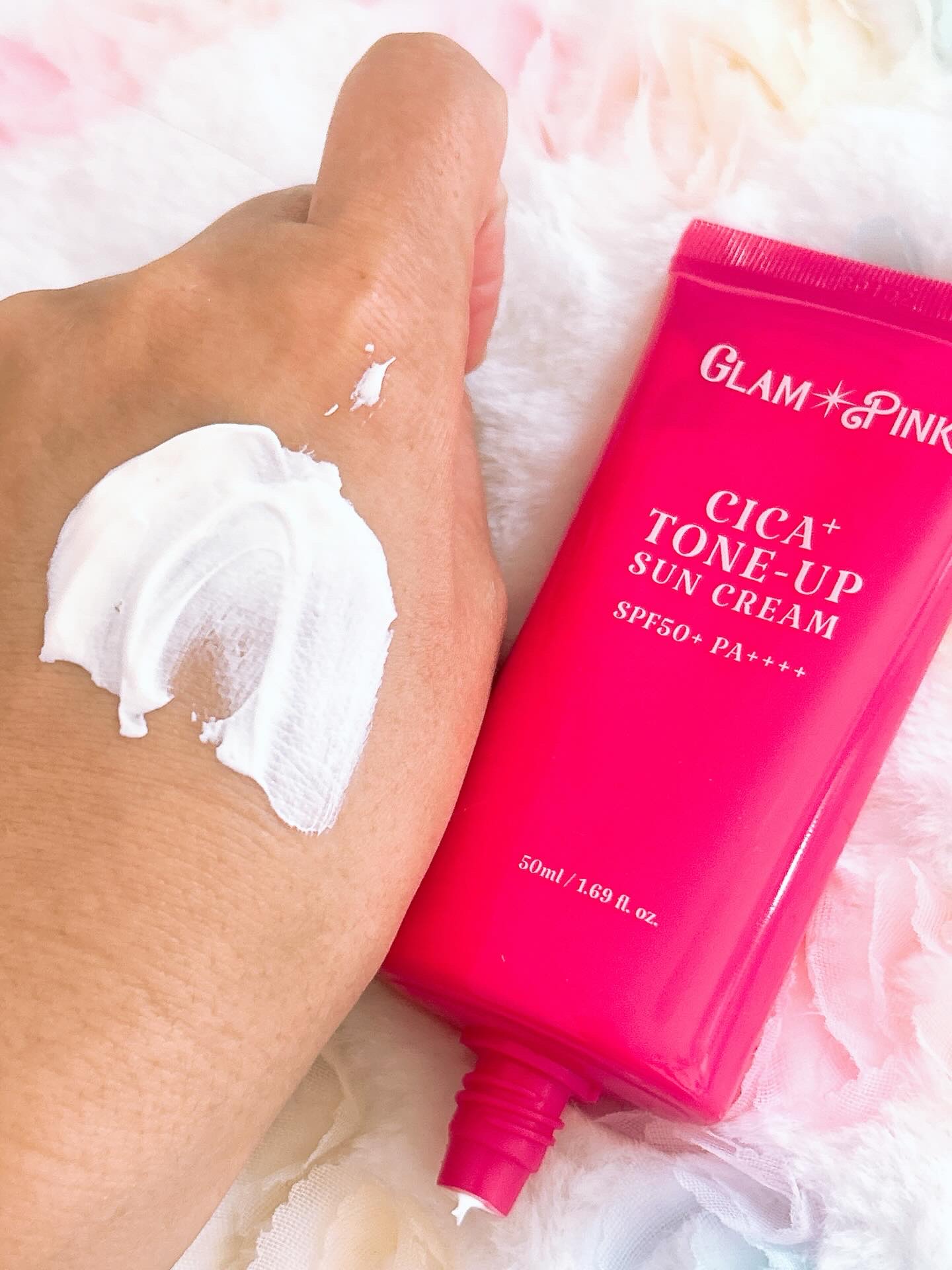 シカプラス トーンアップ サンスクリーン/Glam Pink/日焼け止めクリームを使ったクチコミ（3枚目）
