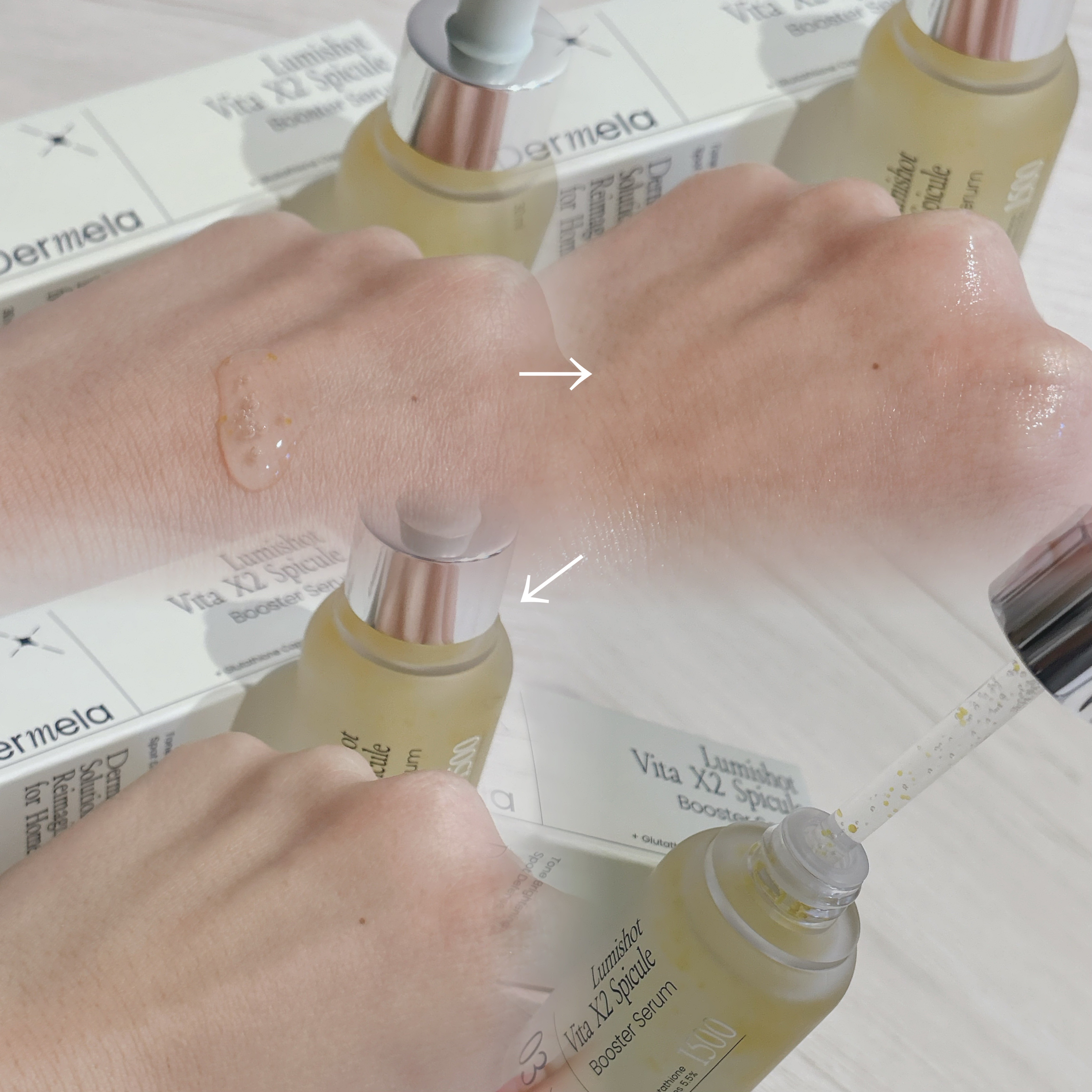 ダーメラ ルミショット・Wビタセラム/Dermela/美容液を使ったクチコミ（2枚目）