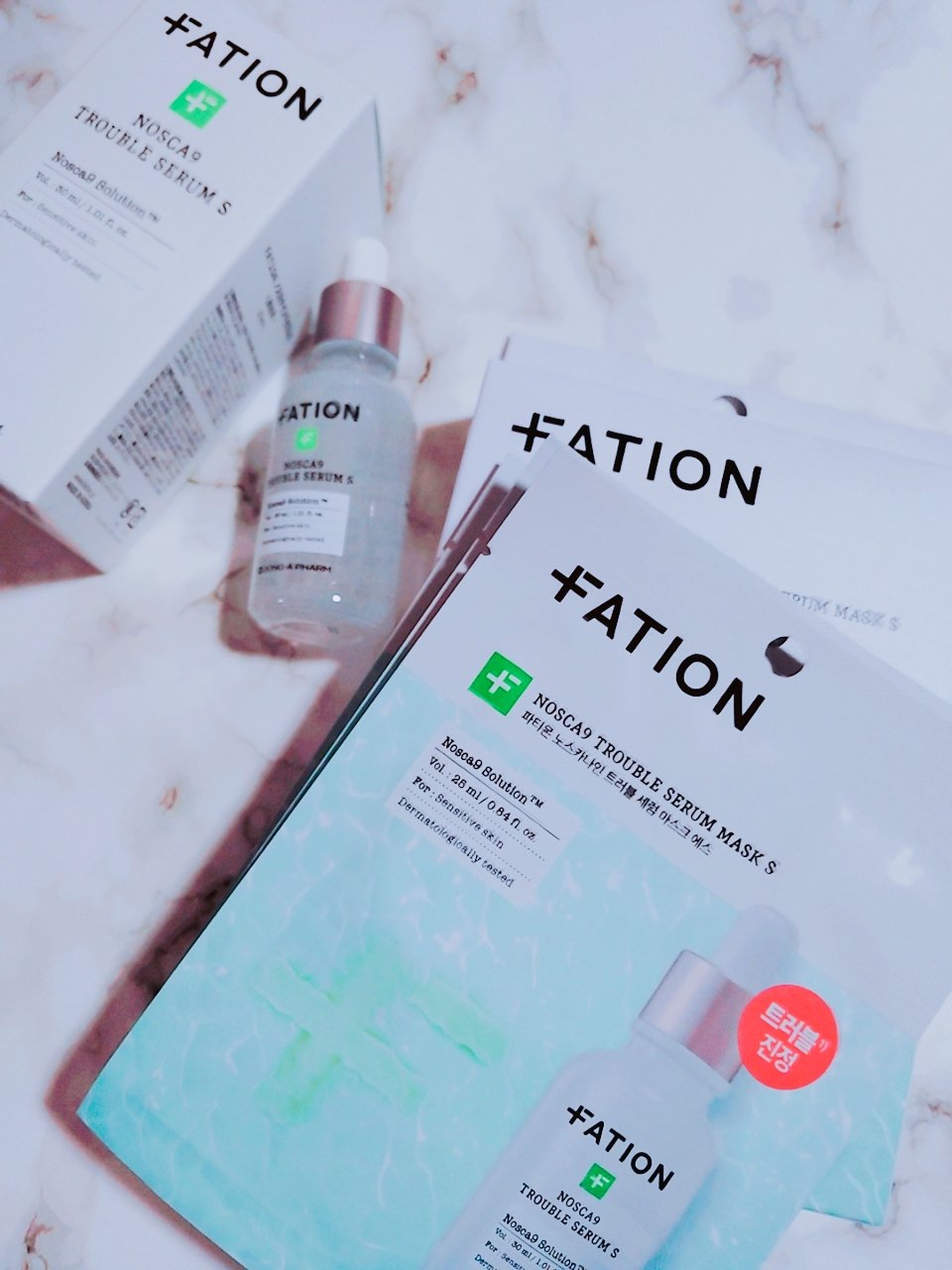                  FATION🤍
ノスカナイントラブル　セラムS＆パックS

90年を超える韓国TOPの製薬会社【東亜製薬】で
9年間研究開発して作られたFATIONのノスカナインラインのモニターを提案させていただきたく
