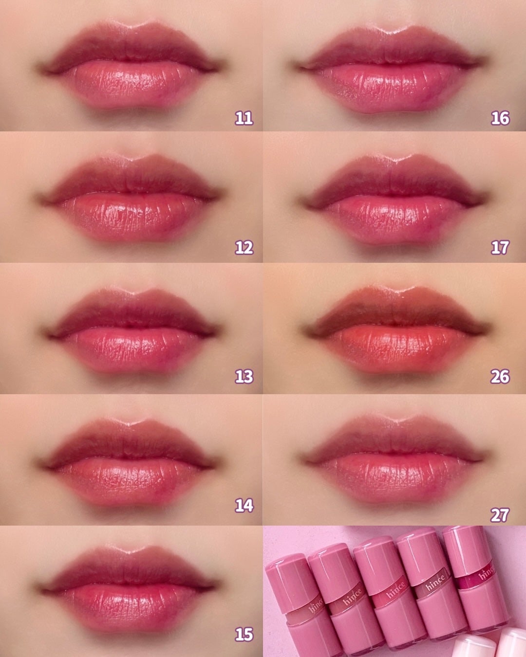 りーちゃい フォロバ100 on LIPS 「hinceのロウグロウジェルティント全色レビュー!落ちにくいし..」(4枚目)