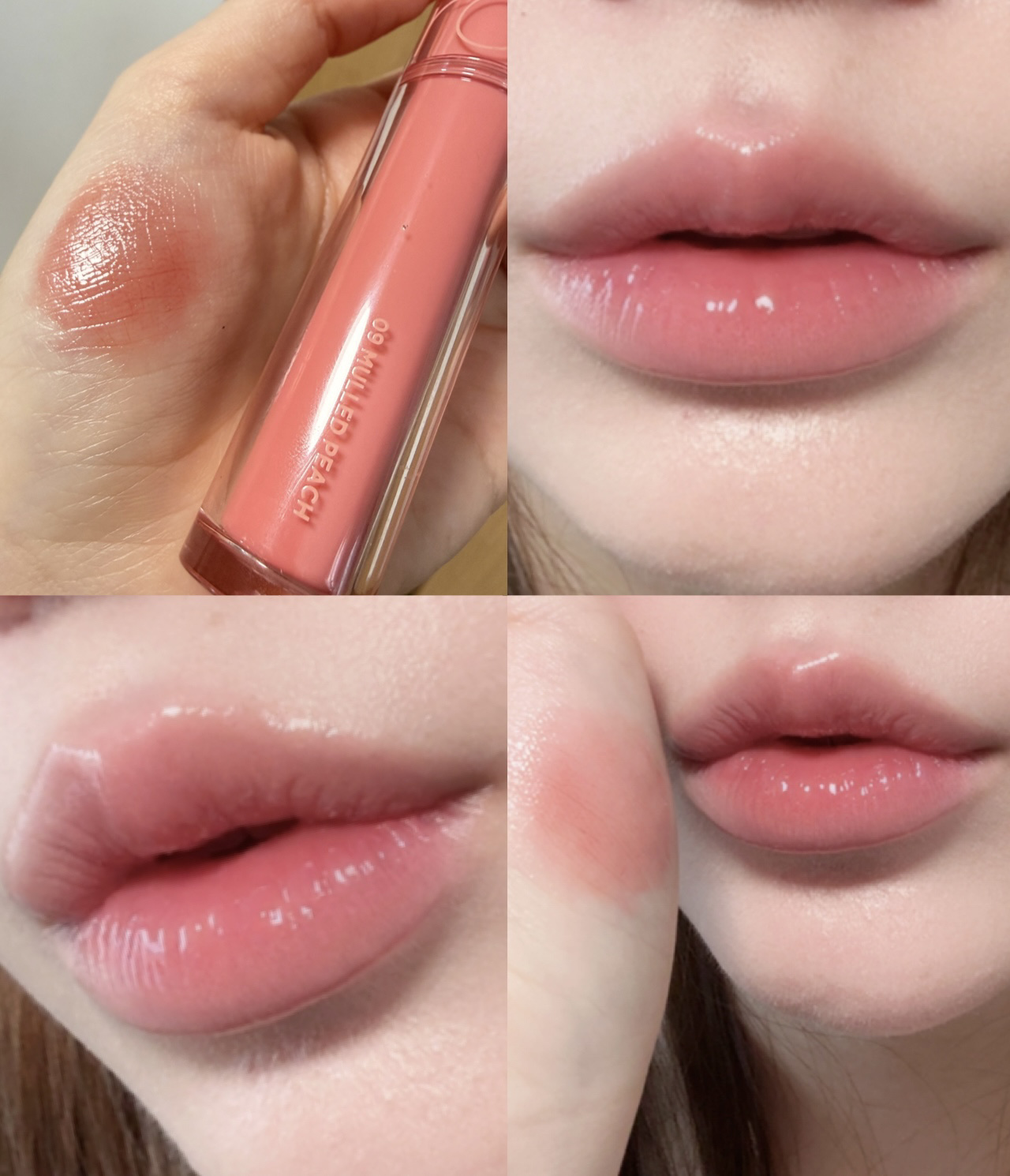 ザ ジューシーラスティングティント 09 マルドピーチ/rom&nd/リップティントを使ったクチコミ（1枚目）